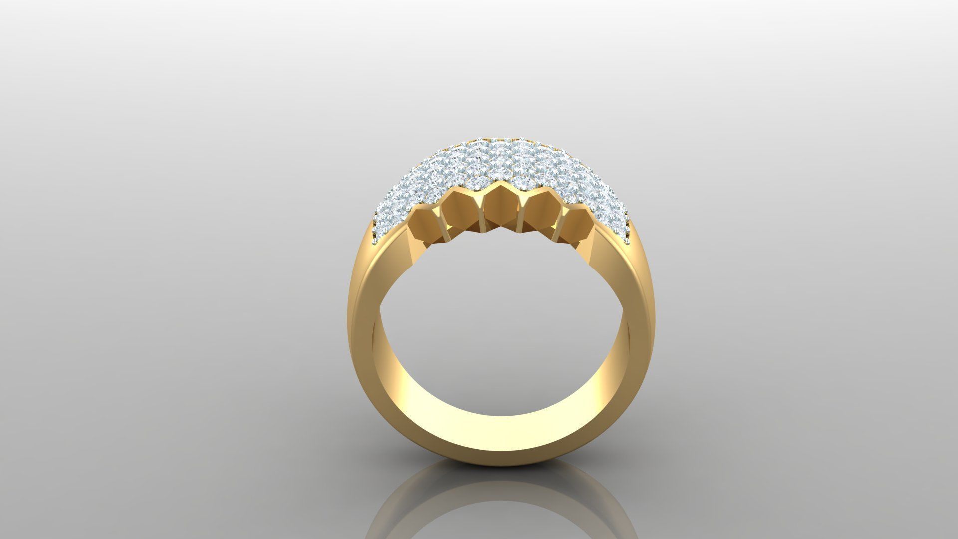 Diamond Man Ring Cad  MR  89 3D print model_2