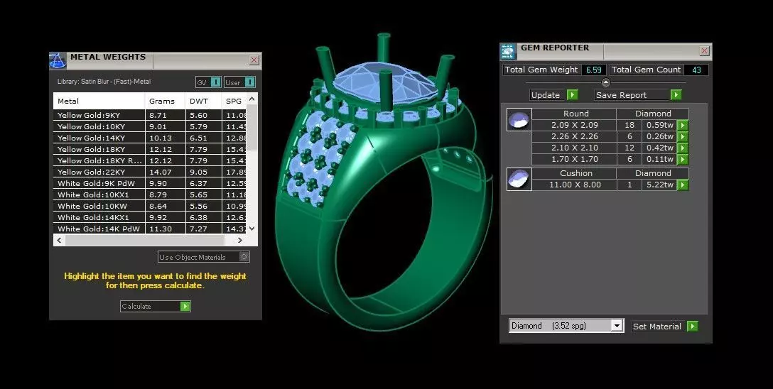 Diamond Man Ring Cad  MR  85 3D print model_0