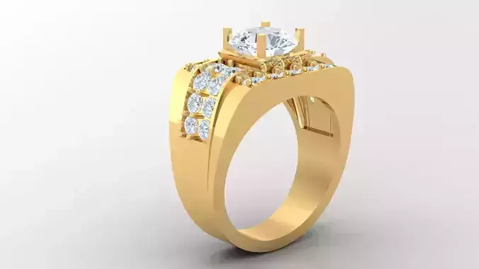 Diamond Man Ring Cad  MR  84