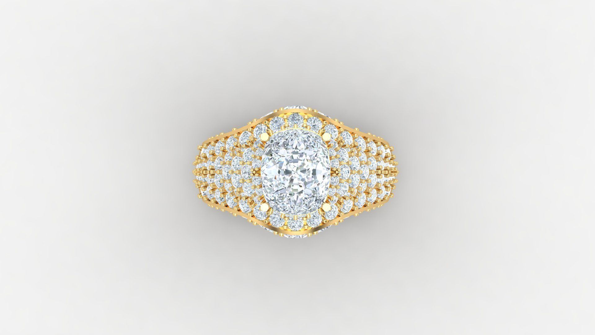 Diamond Man Ring Cad  MR  83 3D print model_4