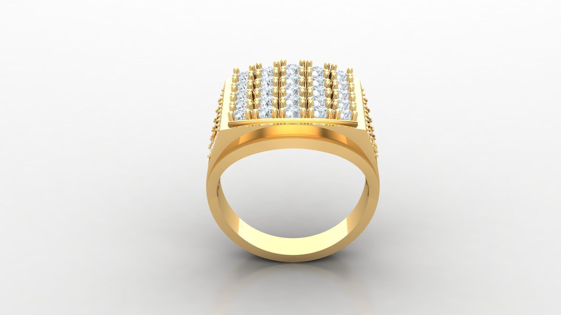 Diamond Man Ring Cad  MR  82 3D print model_3