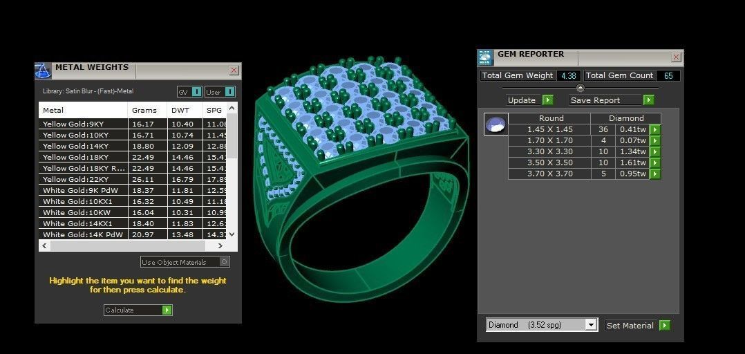 Diamond Man Ring Cad  MR  82 3D print model_6