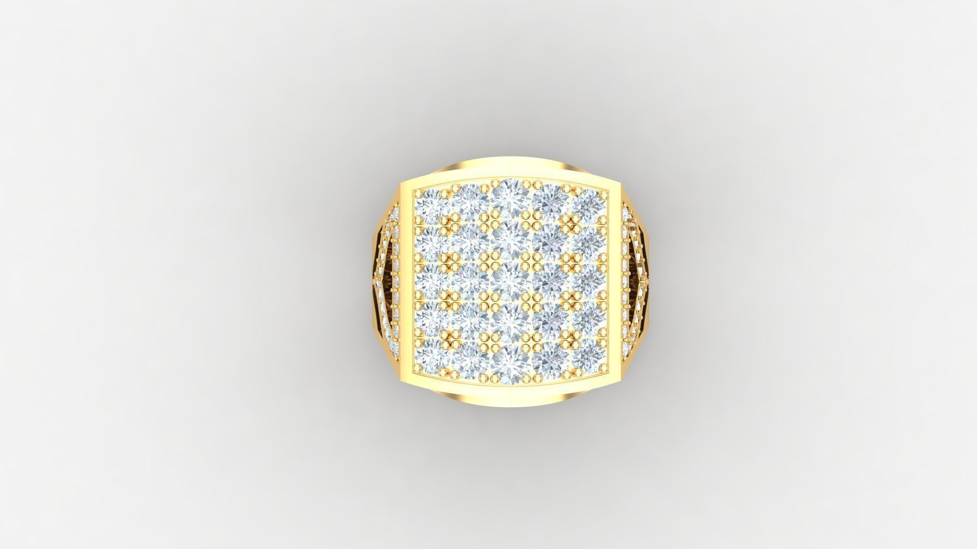 Diamond Man Ring Cad  MR  82 3D print model_5