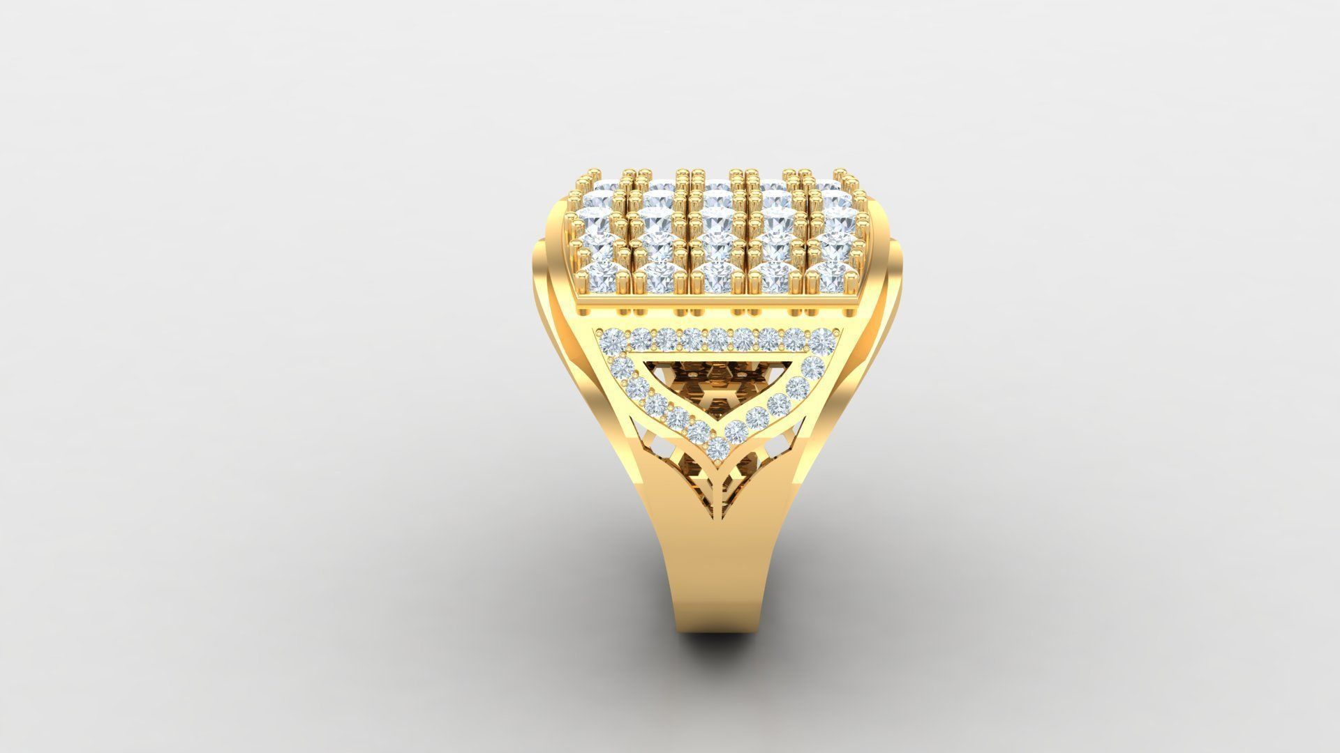 Diamond Man Ring Cad  MR  82 3D print model_4