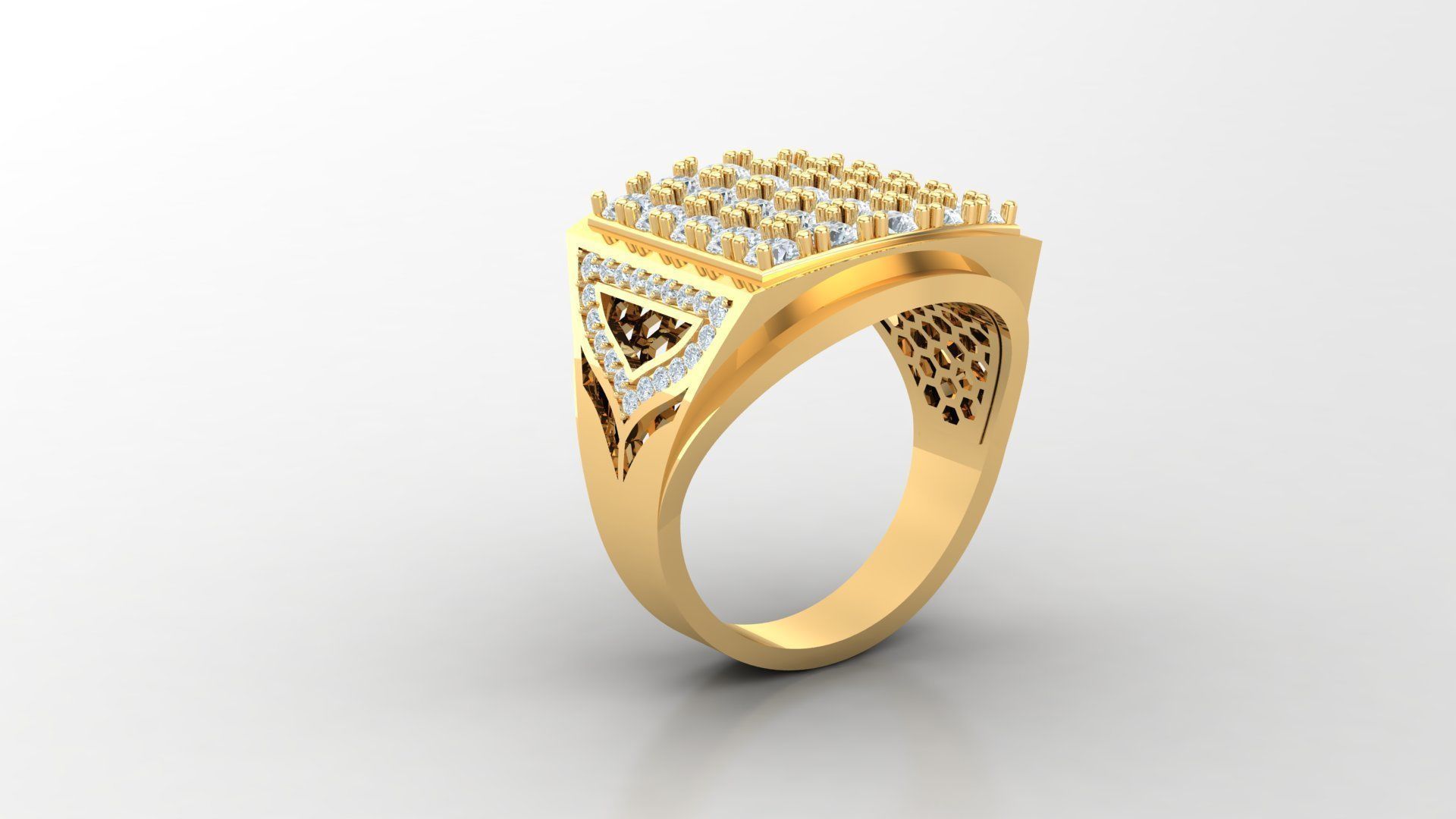 Diamond Man Ring Cad  MR  82 3D print model_1