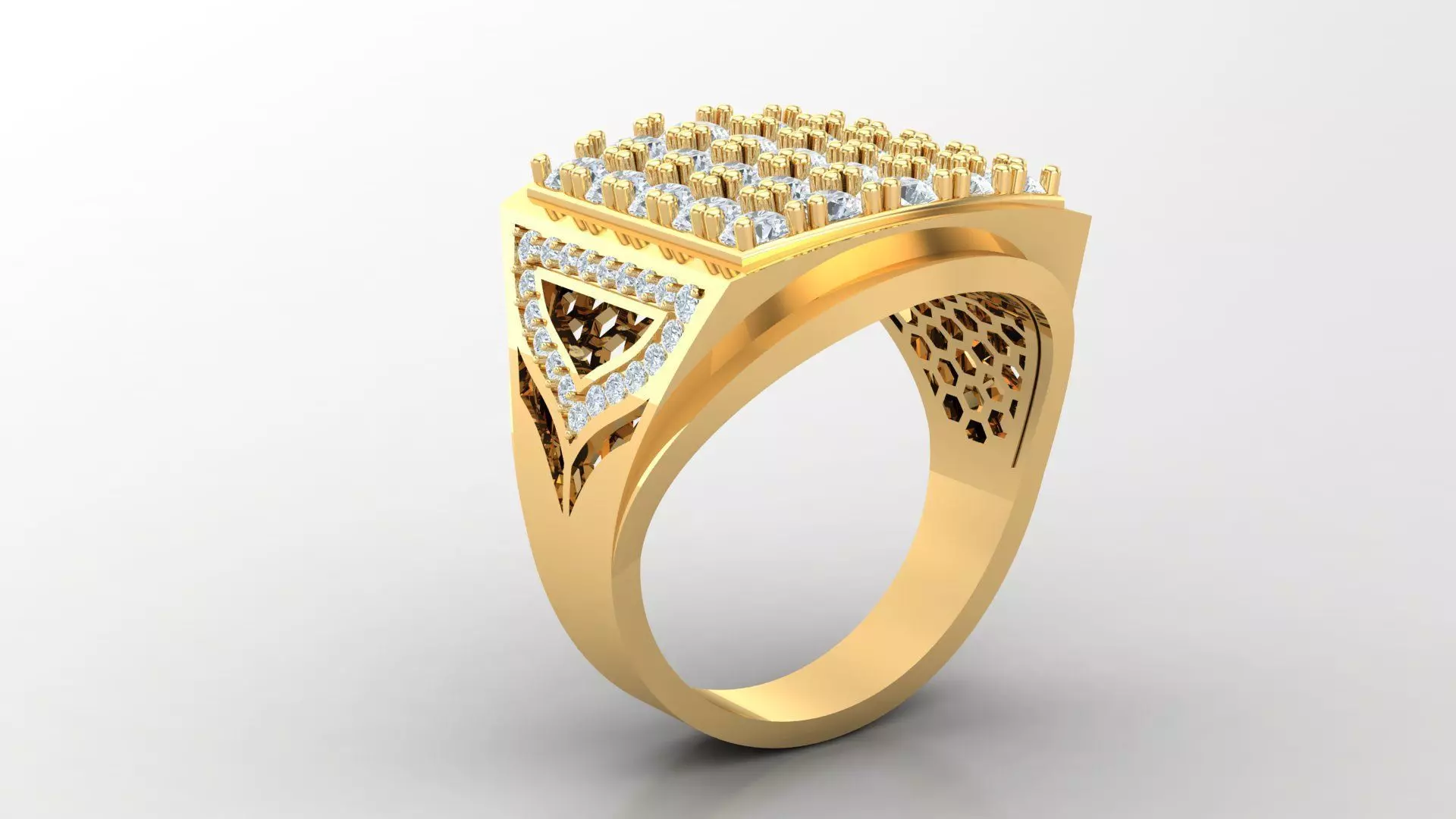 Diamond Man Ring Cad  MR  82 3D print model_0