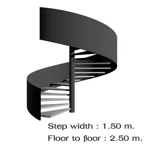Spiral stair 2023-0007 3D model