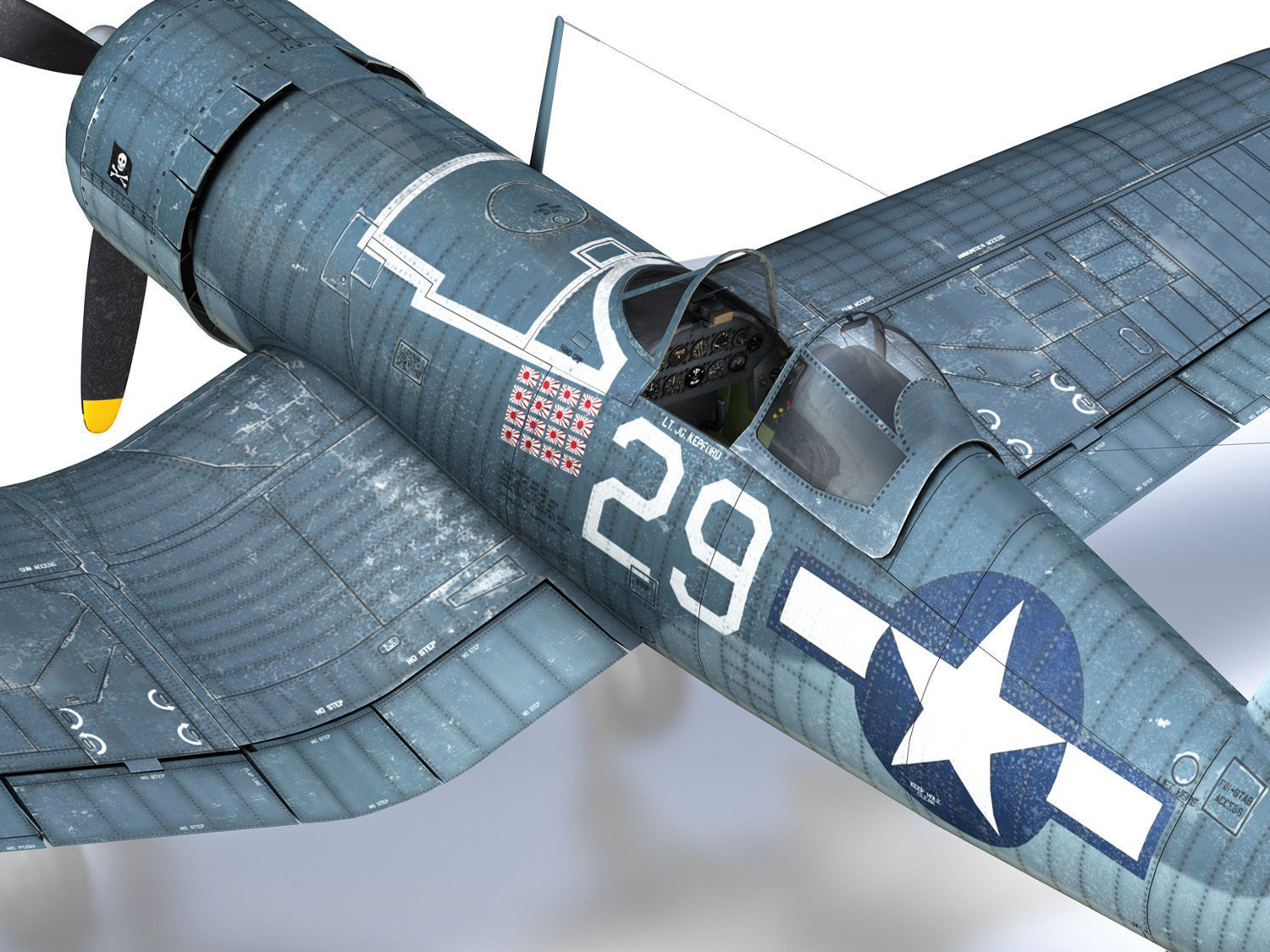 Vought F4U-1A Corsair - 29 3D model_24