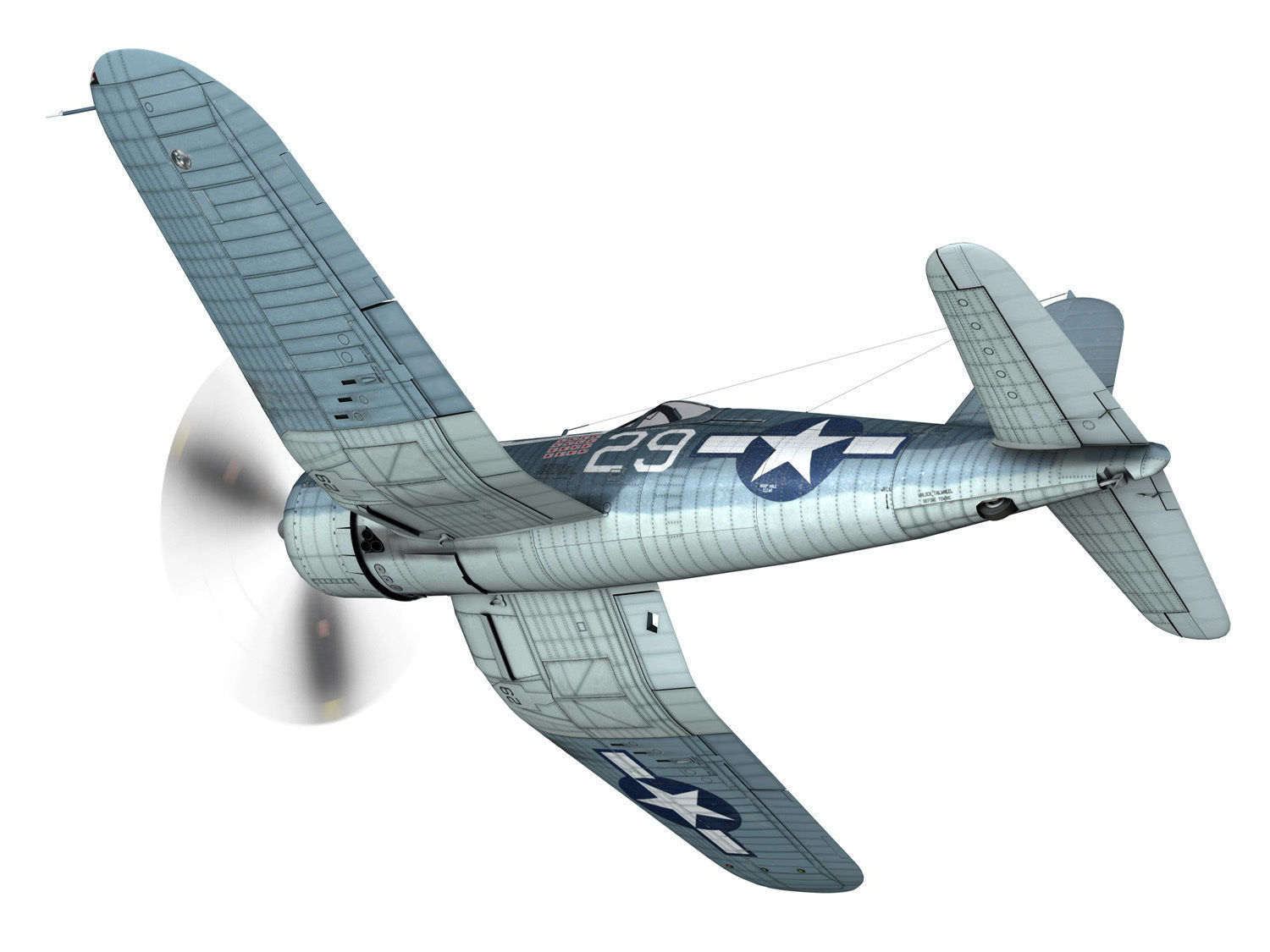 Vought F4U-1A Corsair - 29 3D model_5