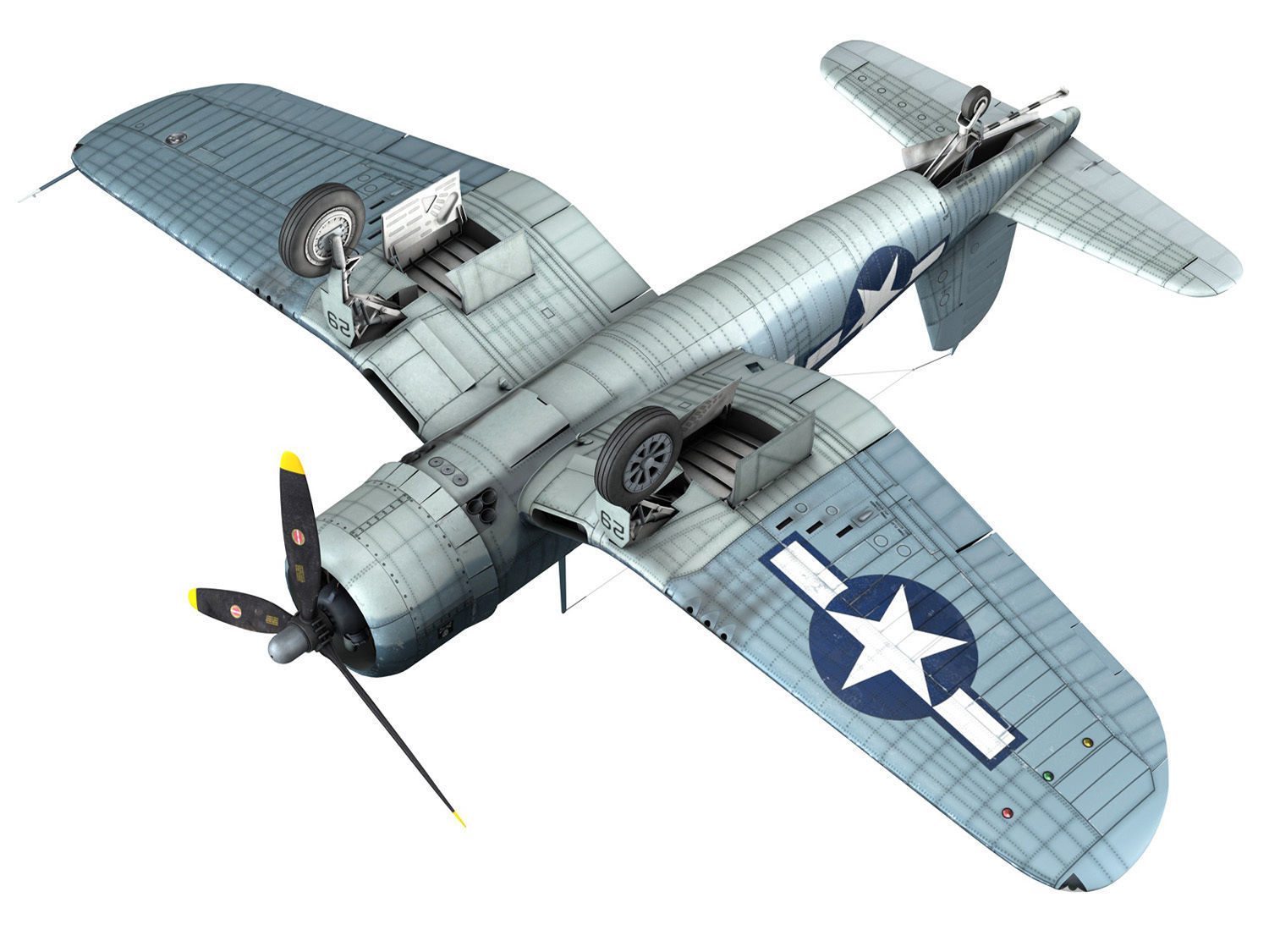 Vought F4U-1A Corsair - 29 3D model_23