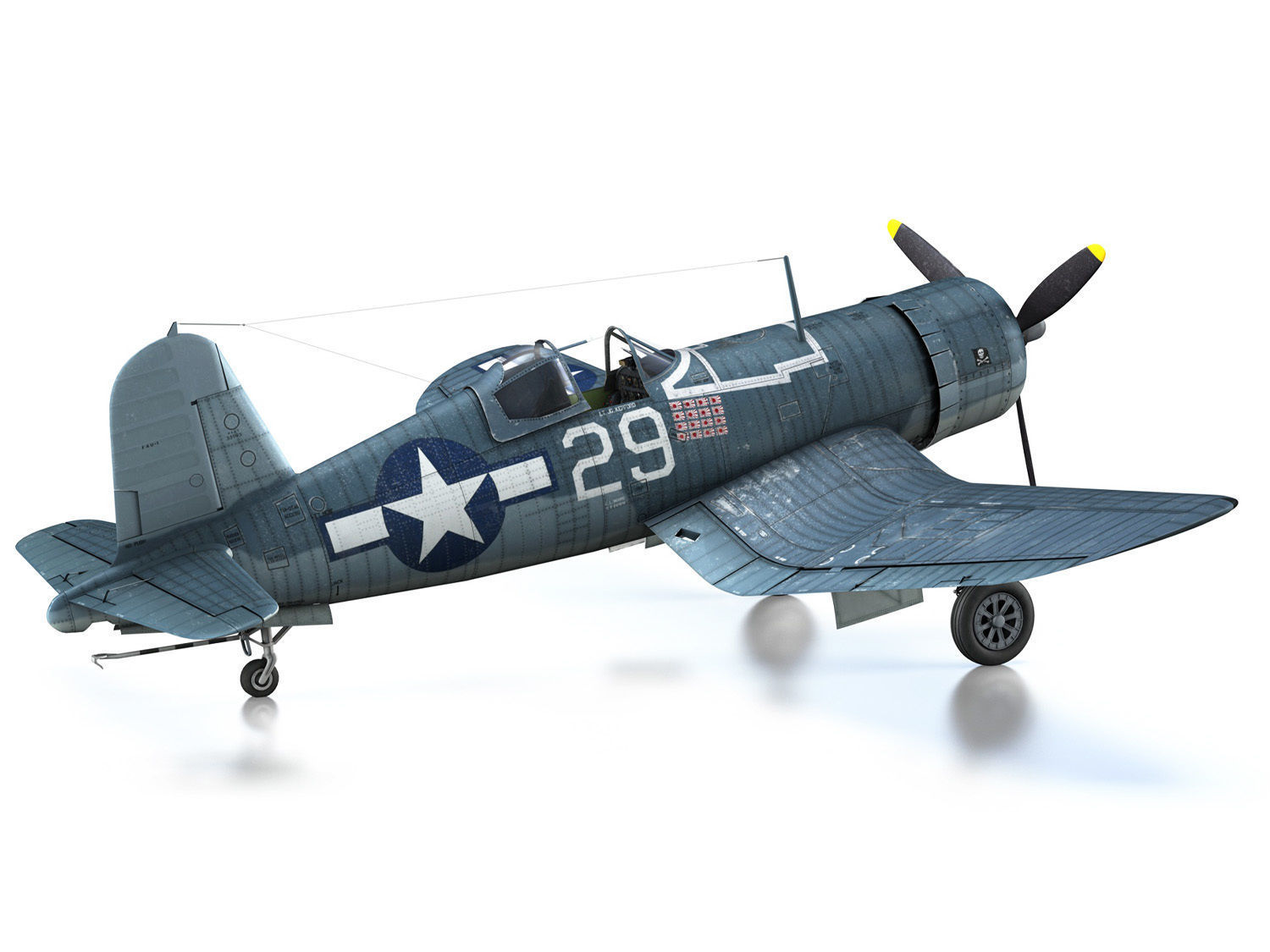 Vought F4U-1A Corsair - 29 3D model_19