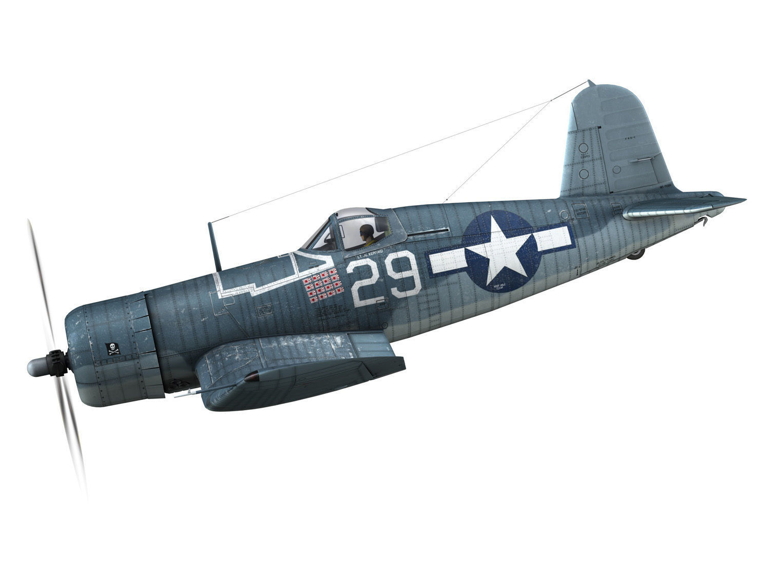 Vought F4U-1A Corsair - 29 3D model_1