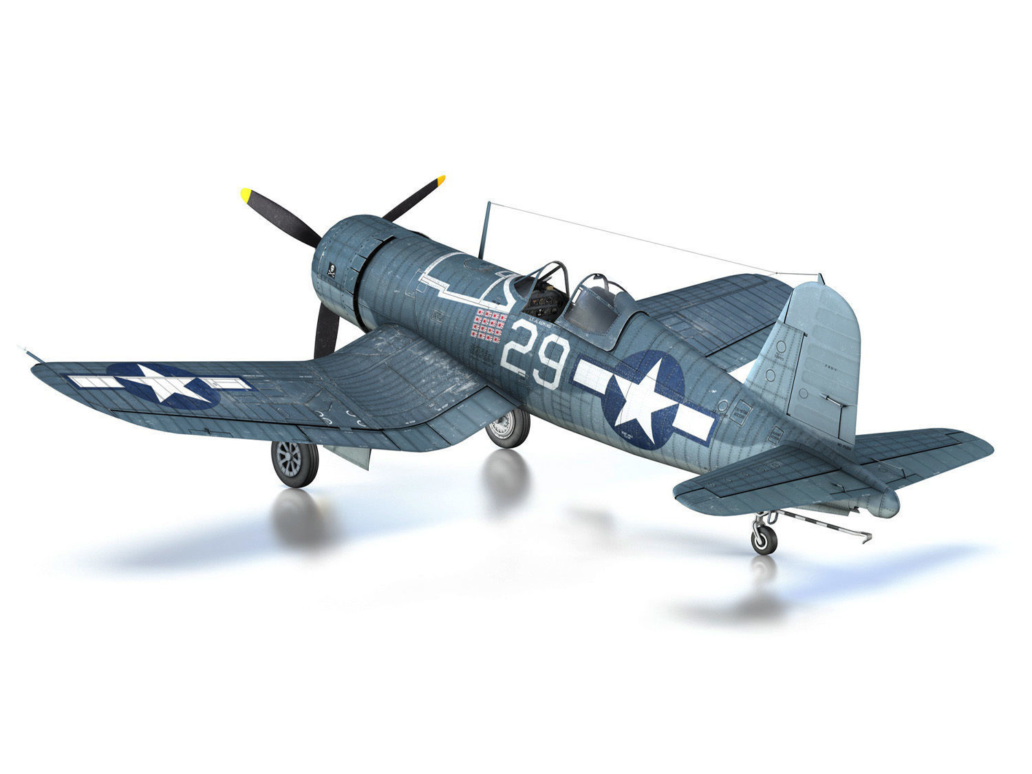 Vought F4U-1A Corsair - 29 3D model_16