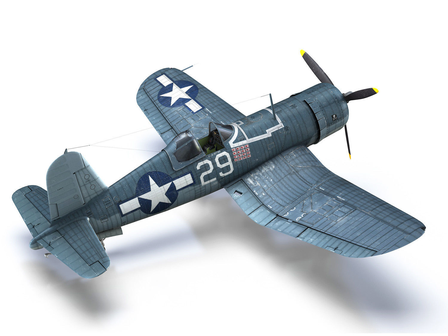 Vought F4U-1A Corsair - 29 3D model_18
