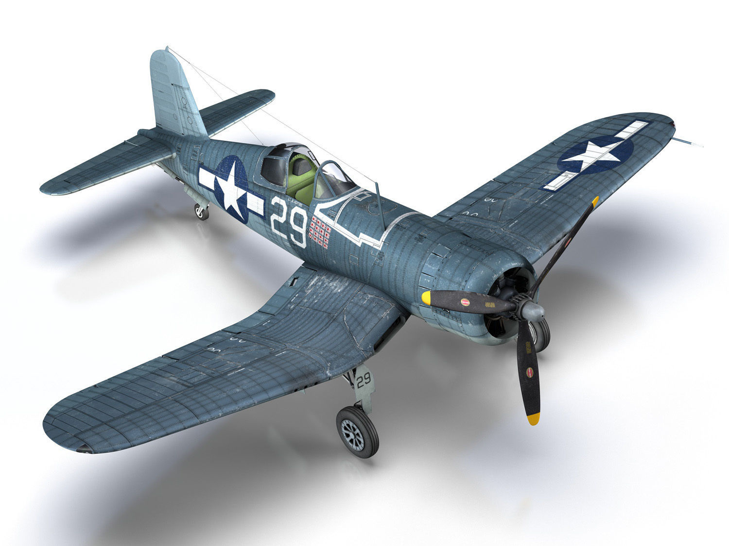 Vought F4U-1A Corsair - 29 3D model_21