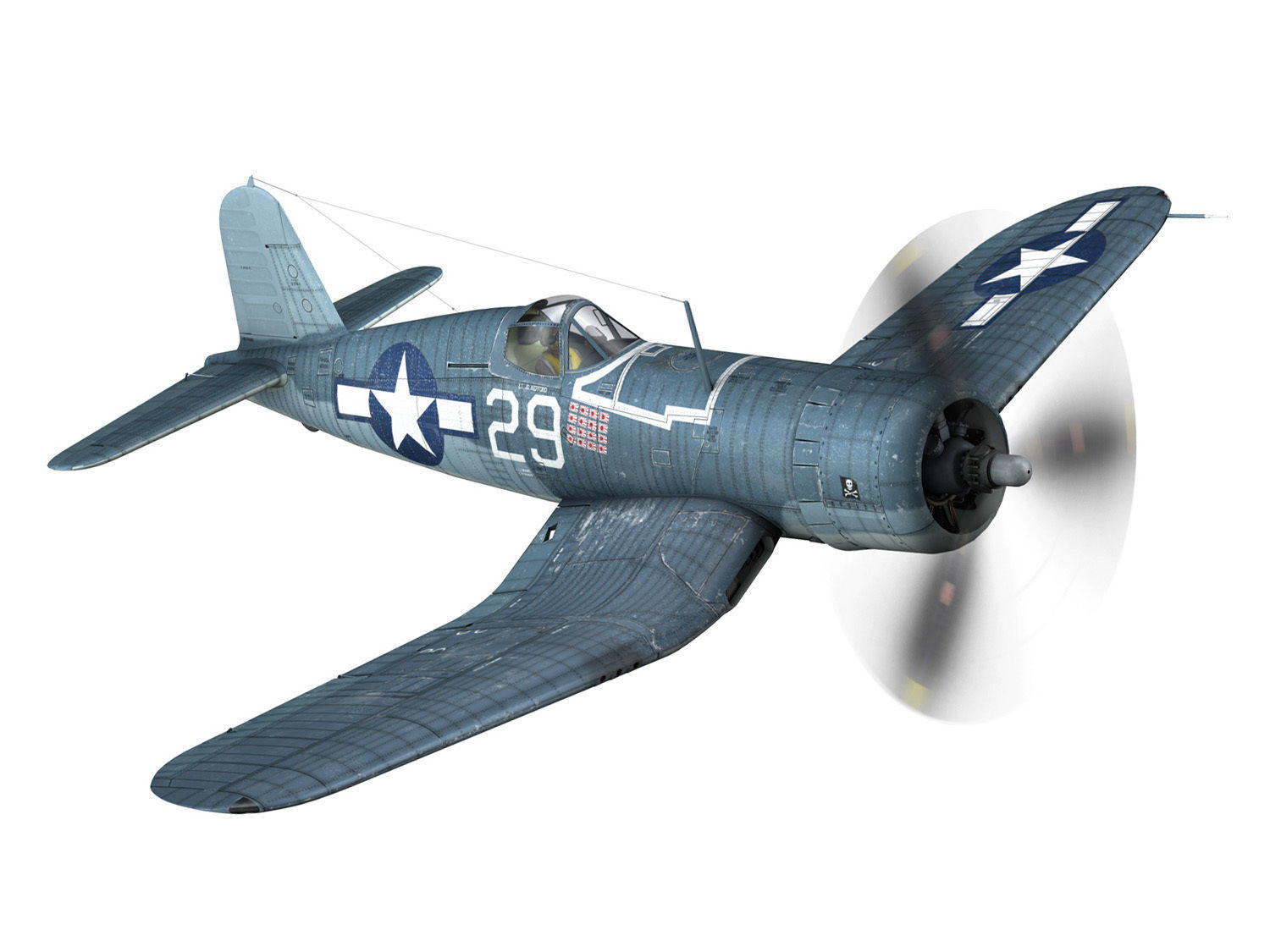 Vought F4U-1A Corsair - 29 3D model_10