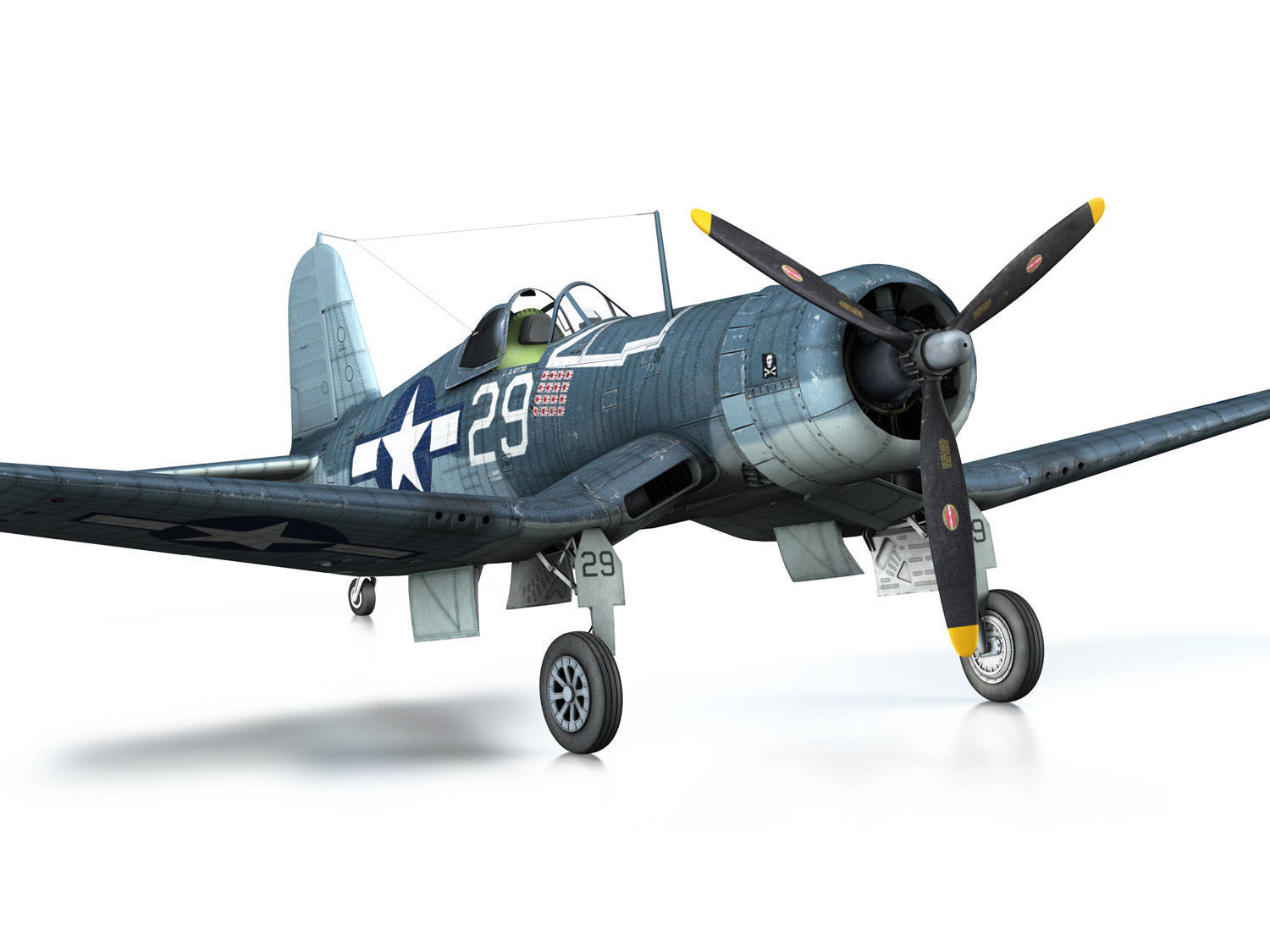 Vought F4U-1A Corsair - 29 3D model_22
