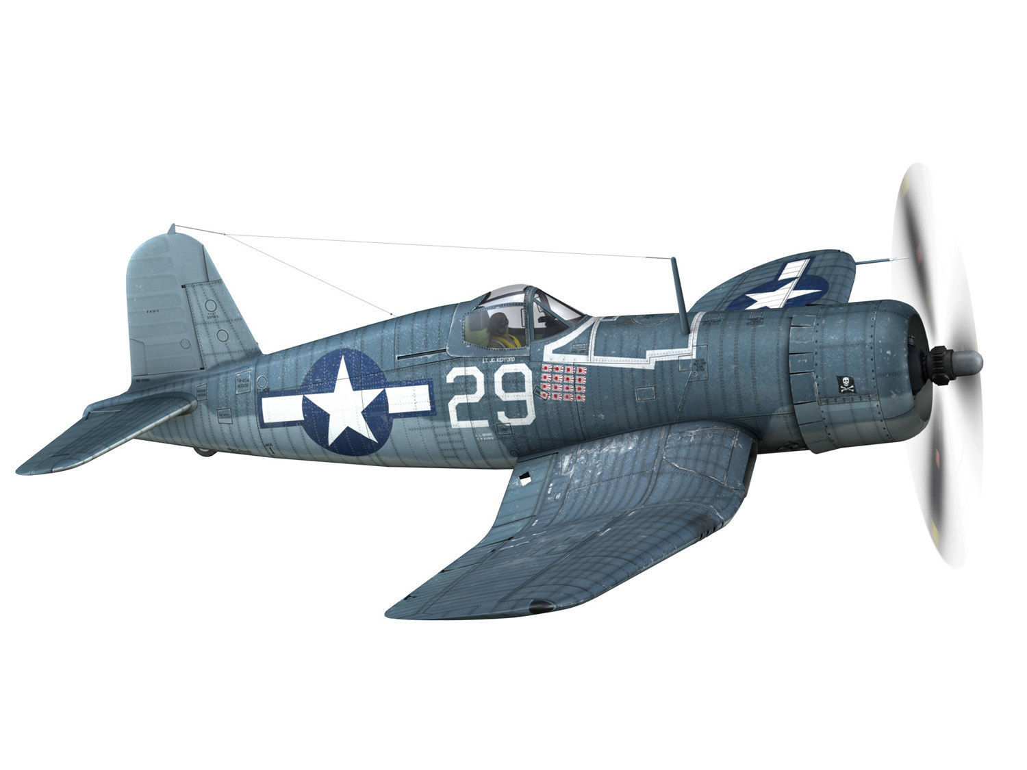 Vought F4U-1A Corsair - 29 3D model_9