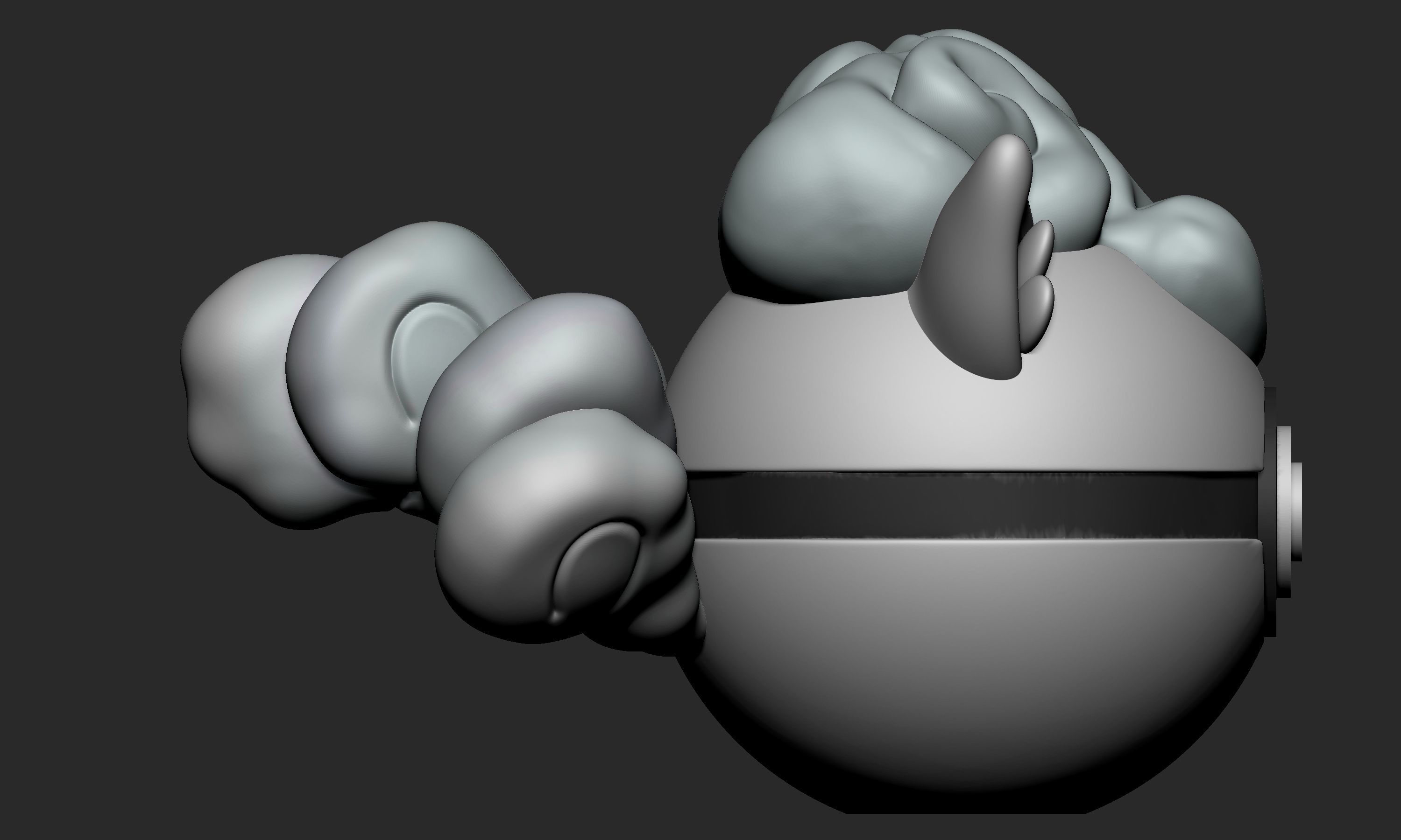 Pokemon Alolan Vulpix Pokeball 3D print model_8