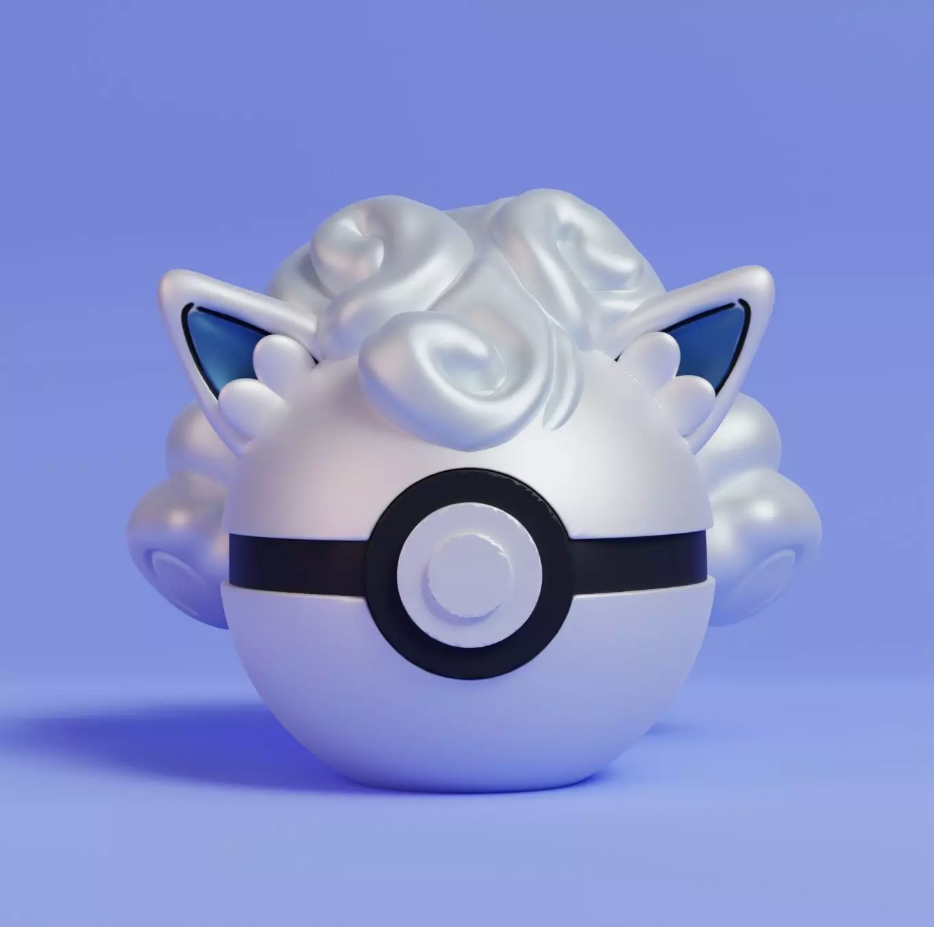 Pokemon Alolan Vulpix Pokeball 3D print model_0