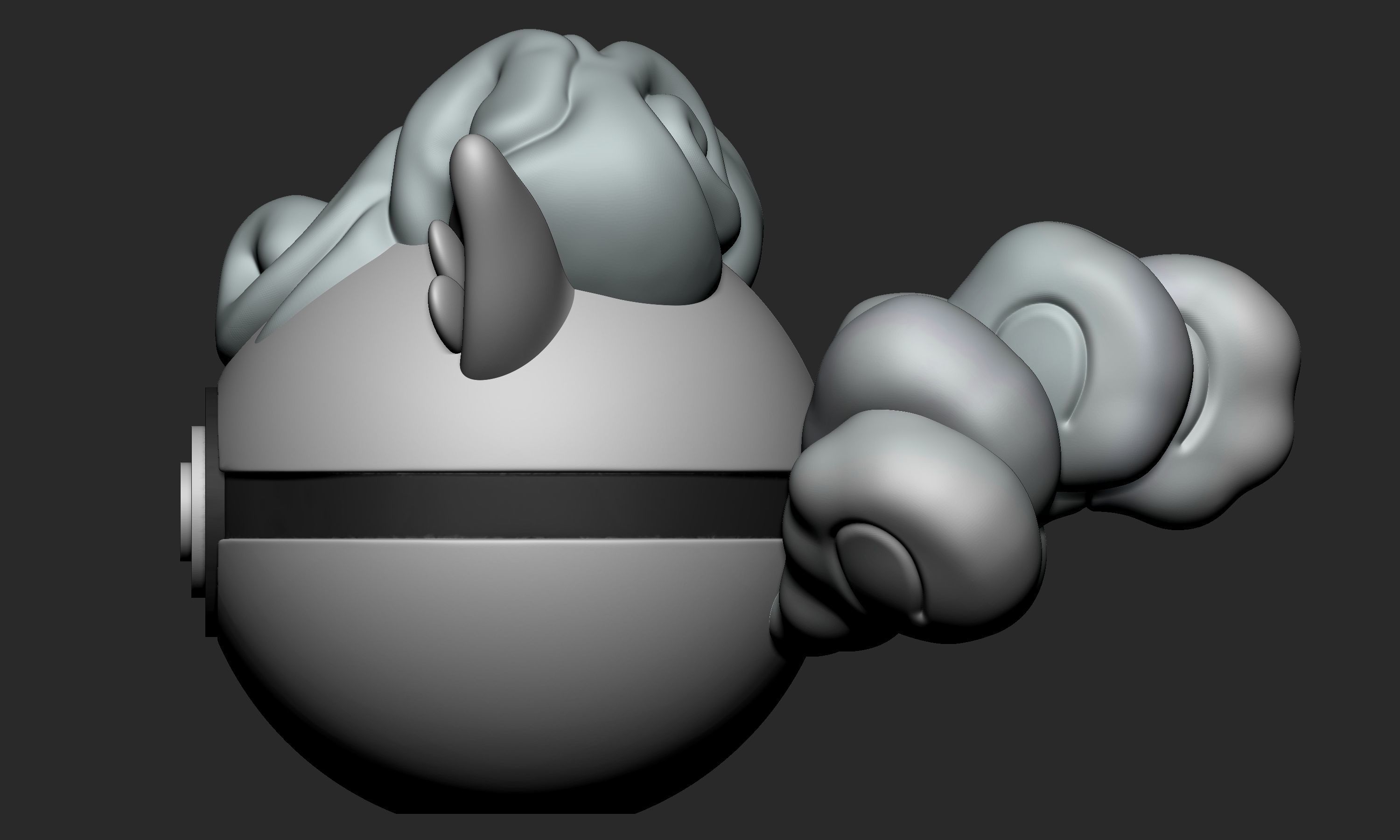 Pokemon Alolan Vulpix Pokeball 3D print model_4