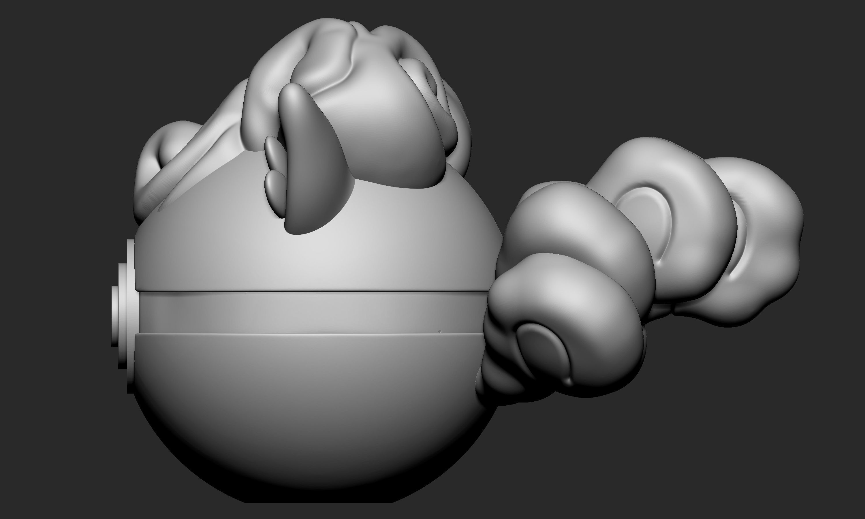 Pokemon Alolan Vulpix Pokeball 3D print model_3