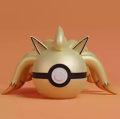 Pokemon Ninetales Pokeball 3D print model