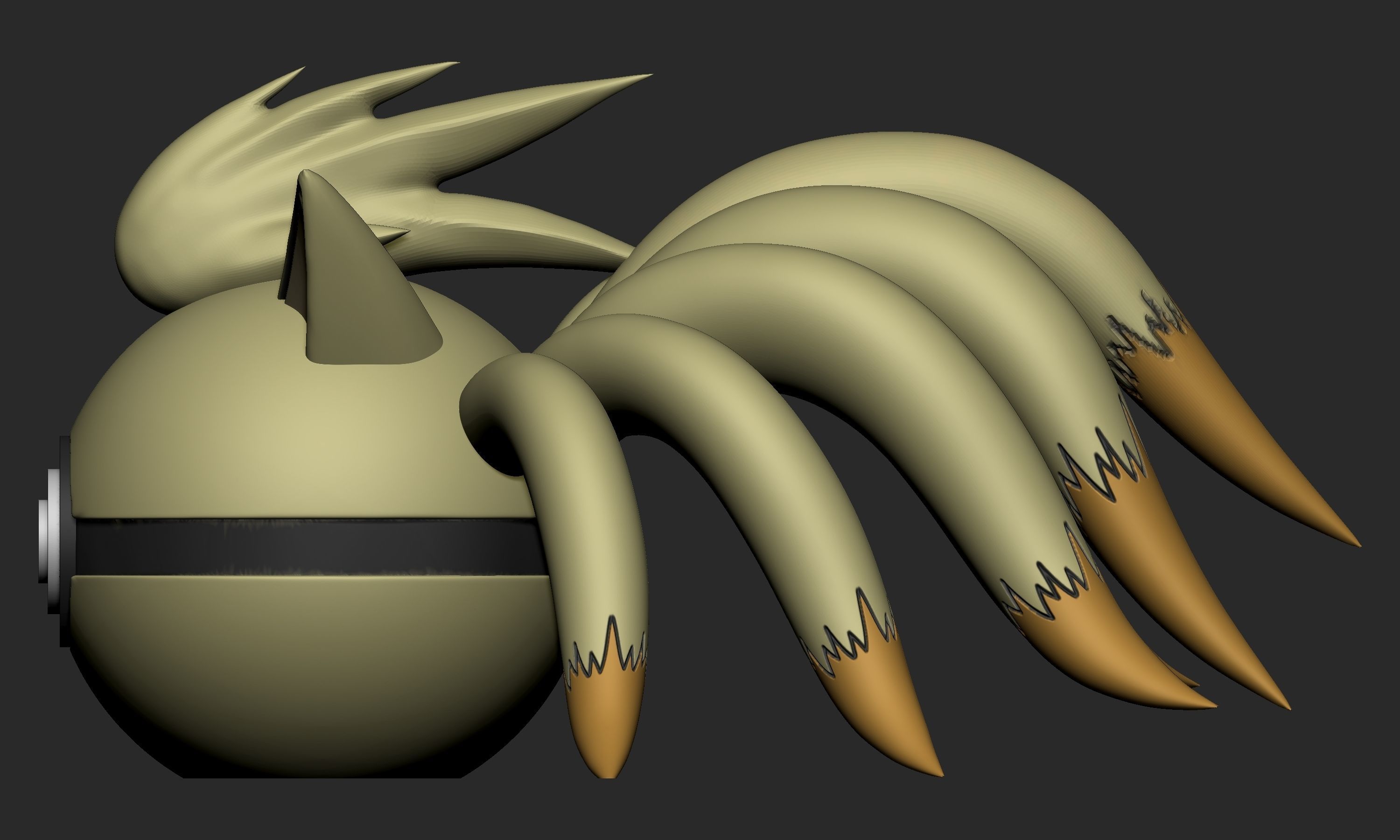 Pokemon Ninetales Pokeball 3D print model_4