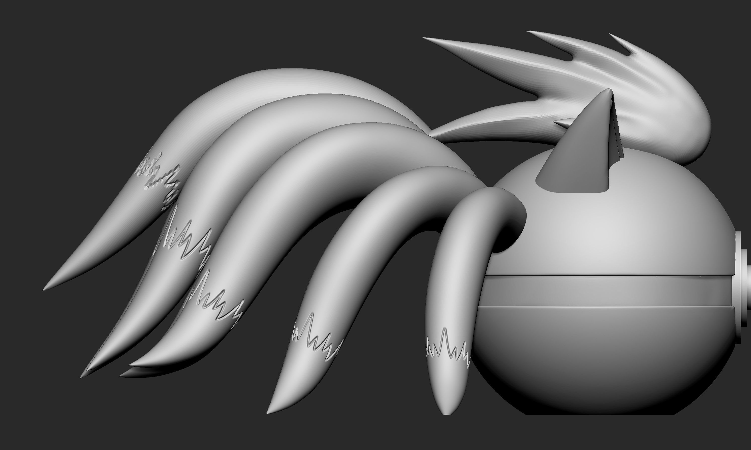 Pokemon Ninetales Pokeball 3D print model_7