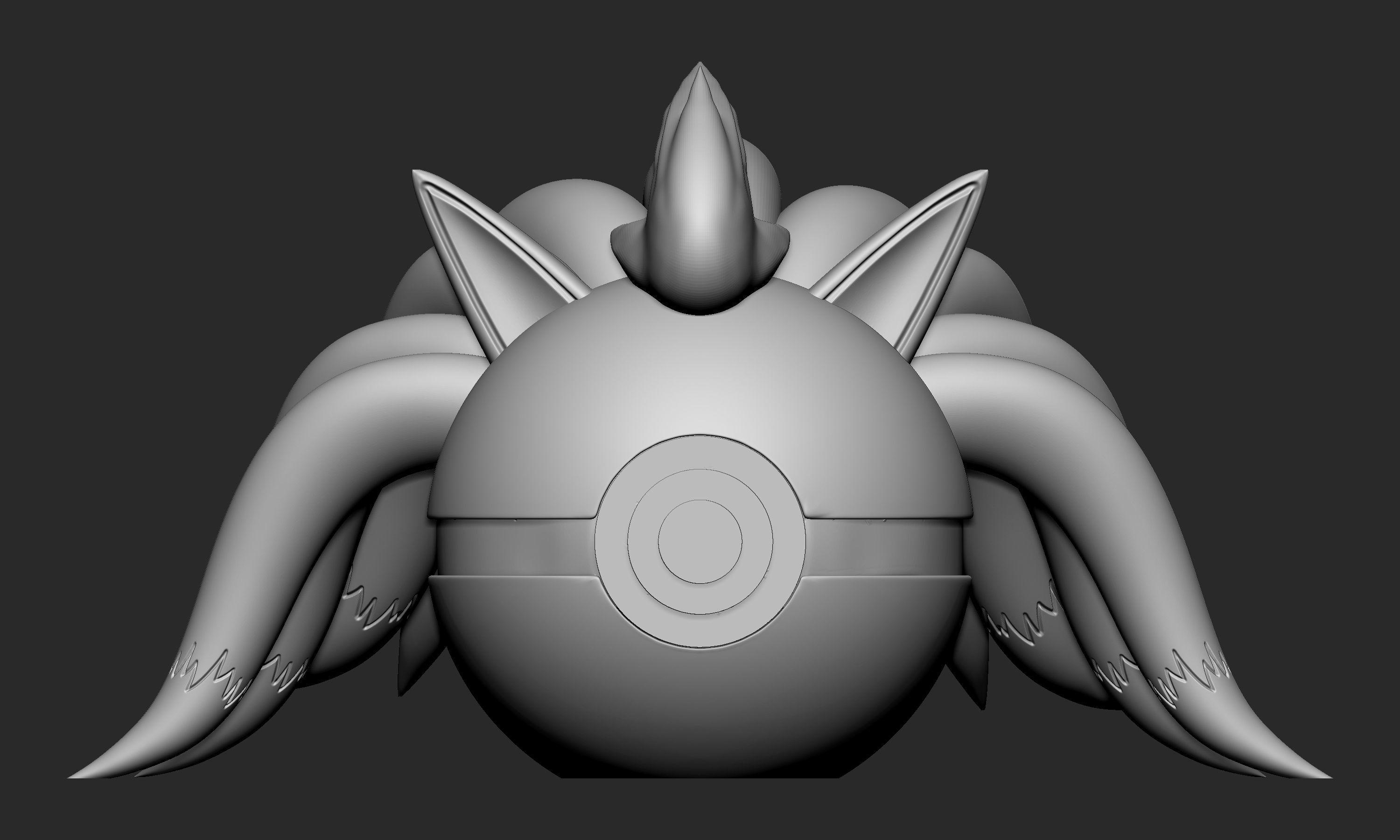 Pokemon Ninetales Pokeball 3D print model_2