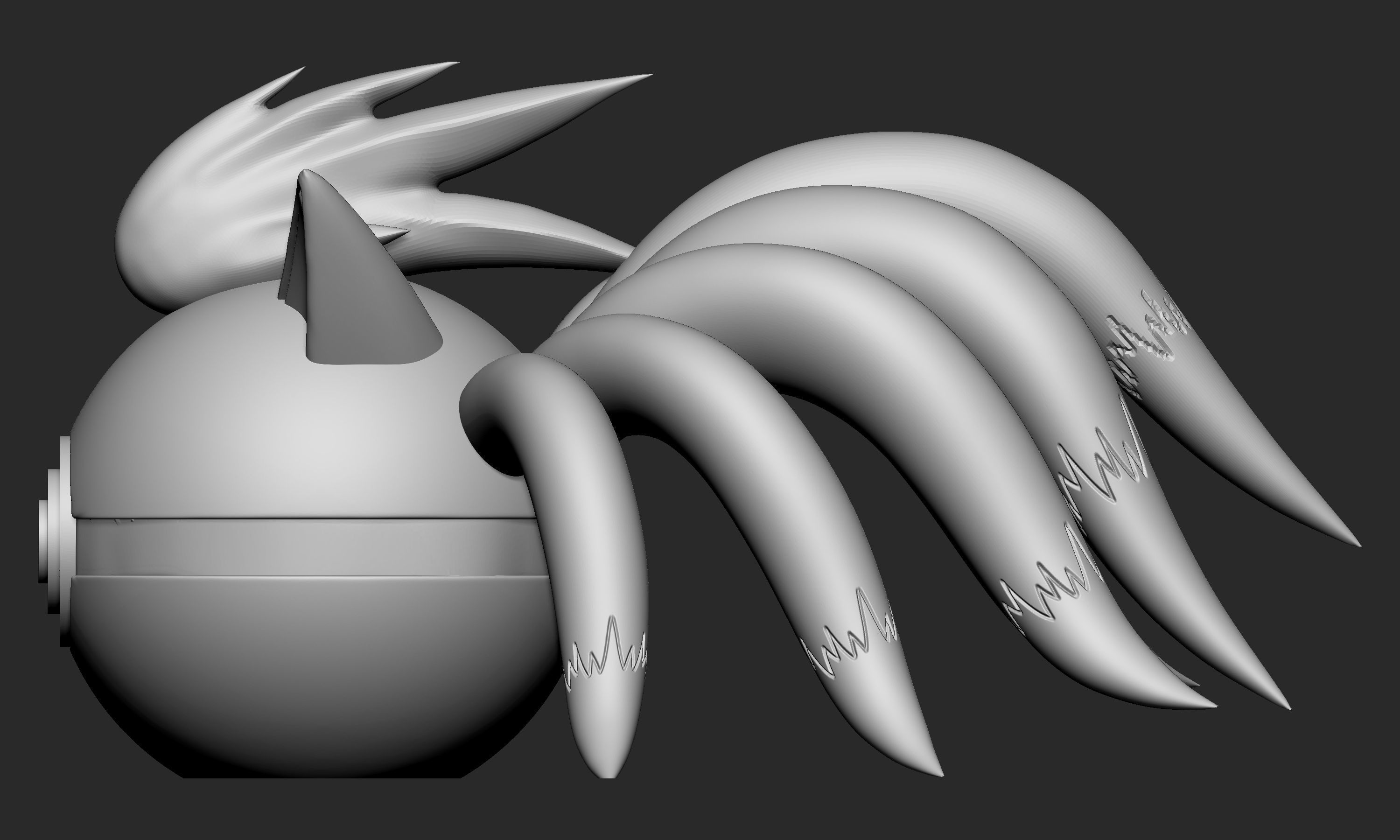 Pokemon Ninetales Pokeball 3D print model_3