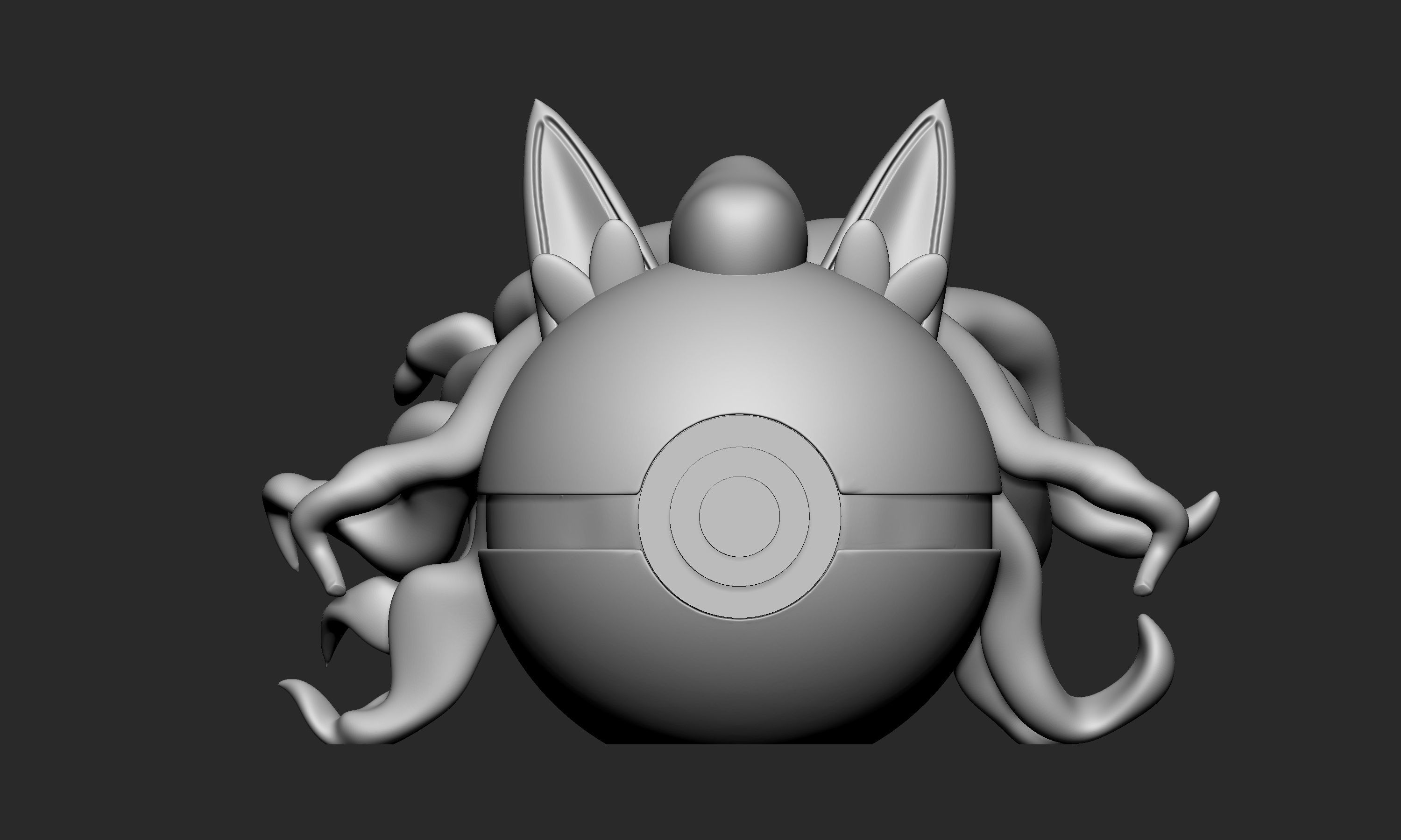 Pokemon Alolan Ninetales Pokeball  3D print model_2