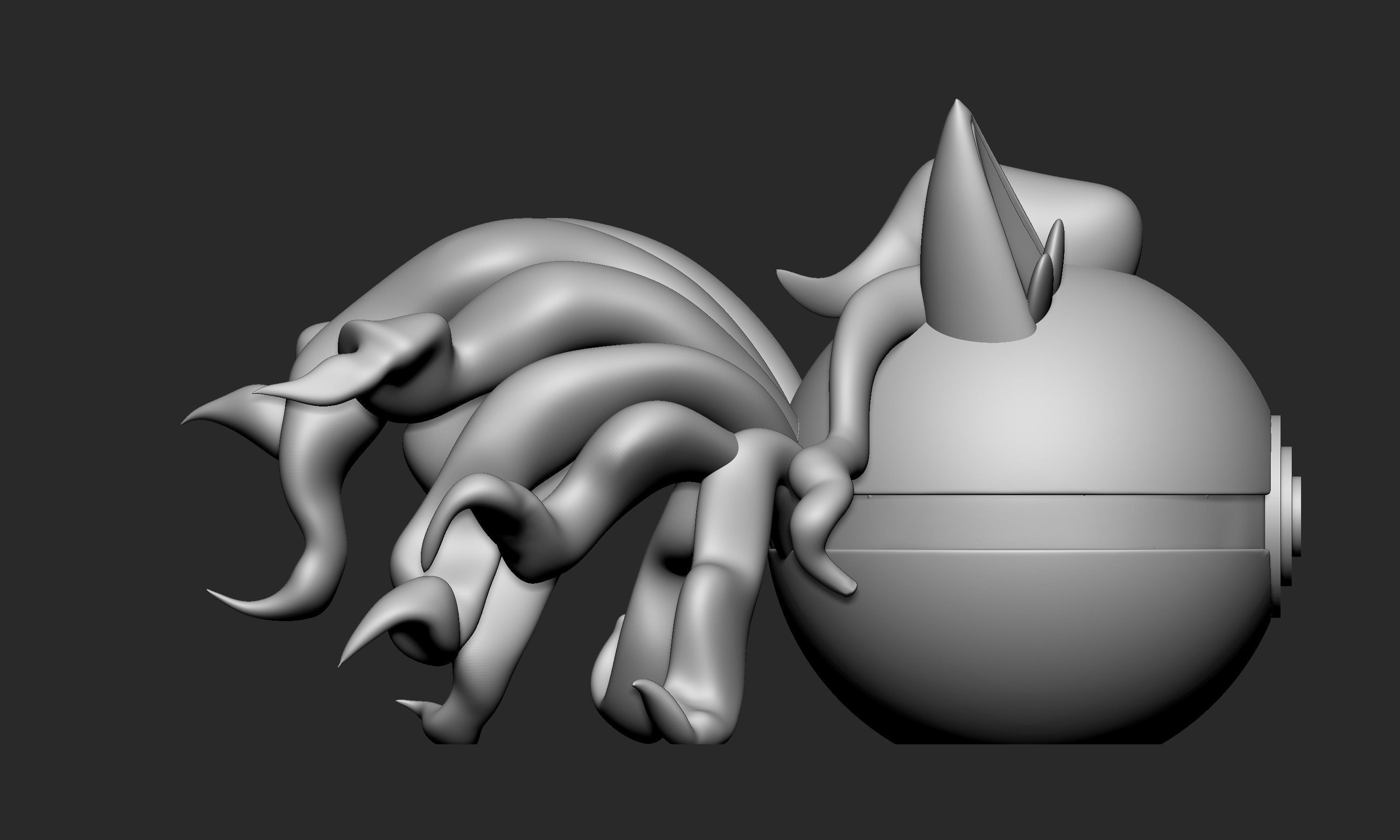 Pokemon Alolan Ninetales Pokeball  3D print model_8