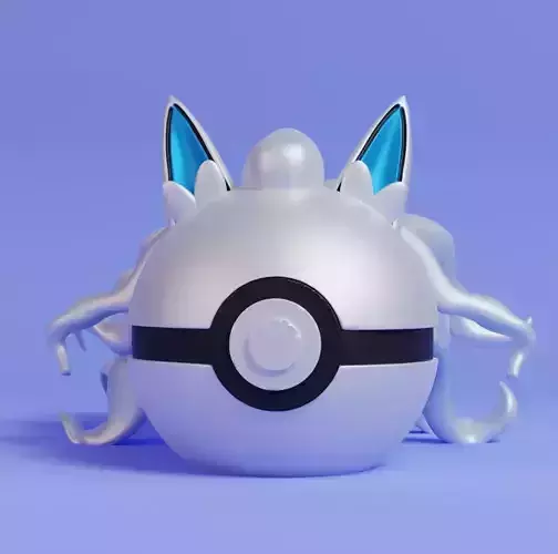 Pokemon Alolan Ninetales Pokeball  3D print model