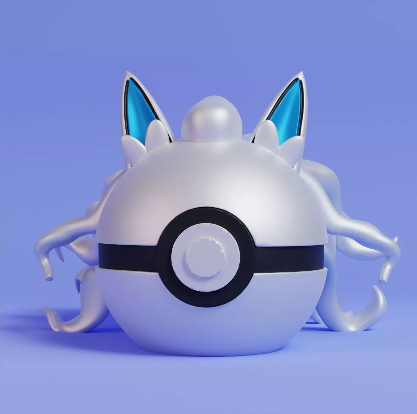 Pokemon Alolan Ninetales Pokeball  3D print model_0