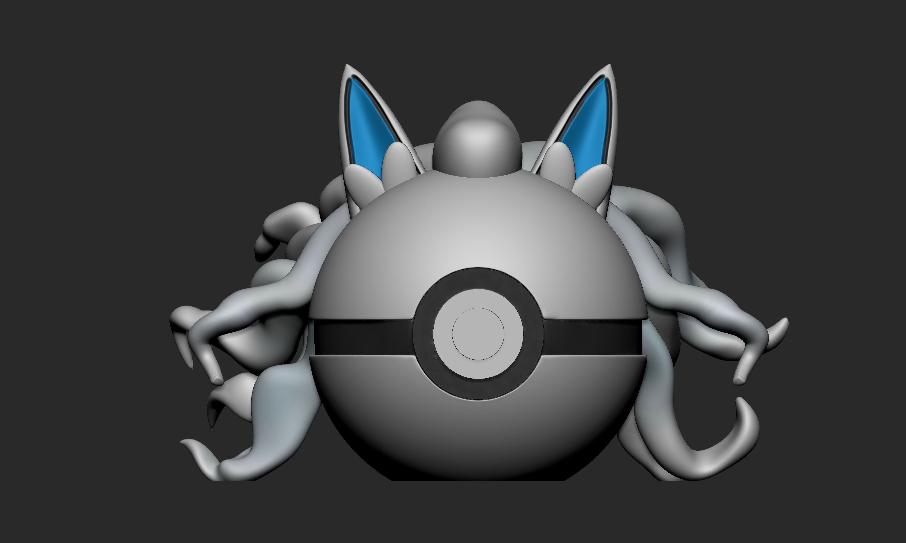 Pokemon Alolan Ninetales Pokeball  3D print model_1