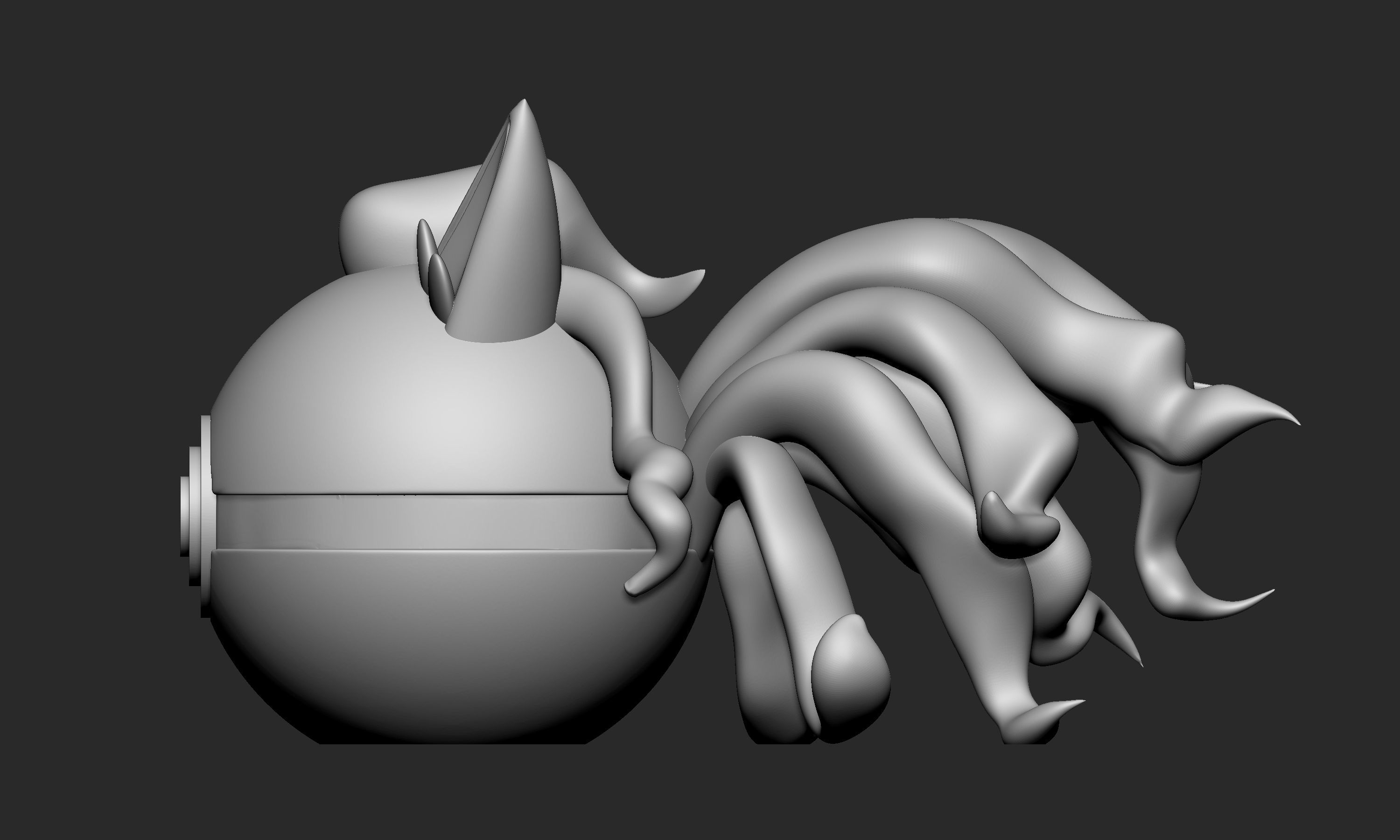 Pokemon Alolan Ninetales Pokeball  3D print model_3