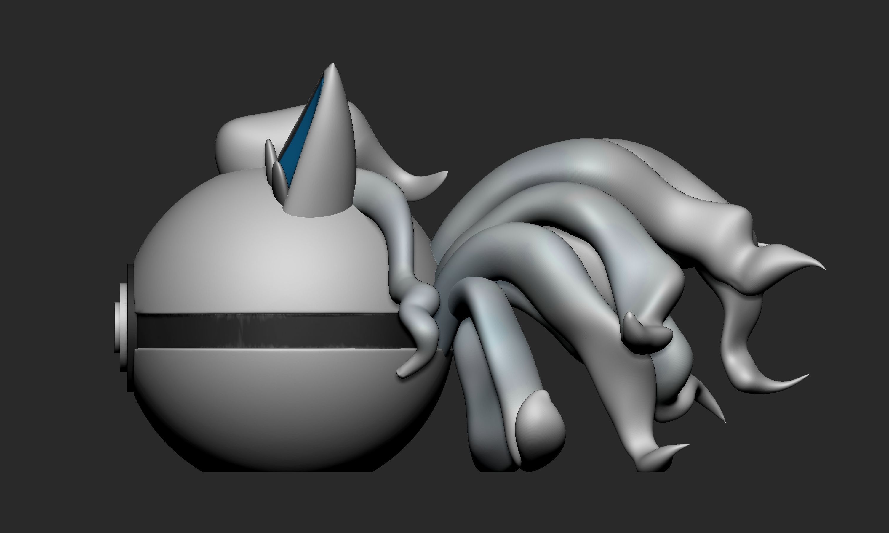 Pokemon Alolan Ninetales Pokeball  3D print model_4