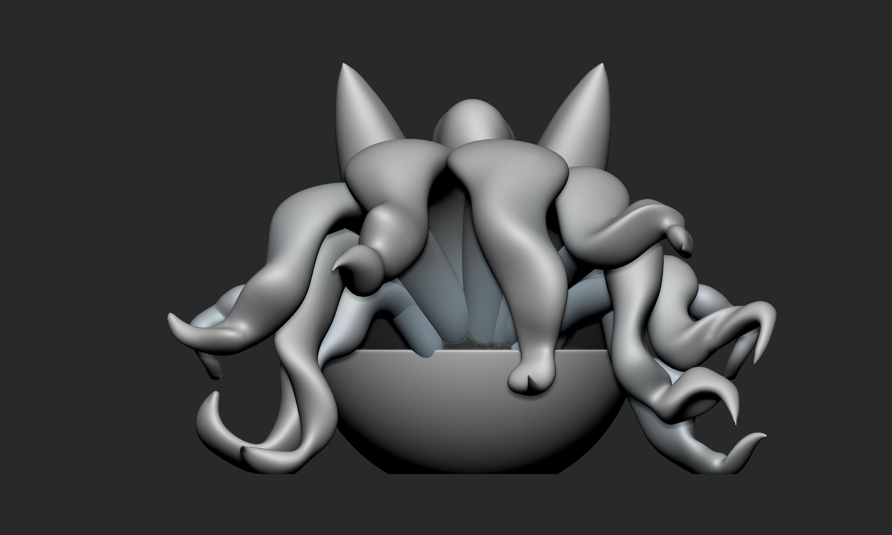 Pokemon Vulpix Ninetales Both Forms Pokeball 3D print model_15