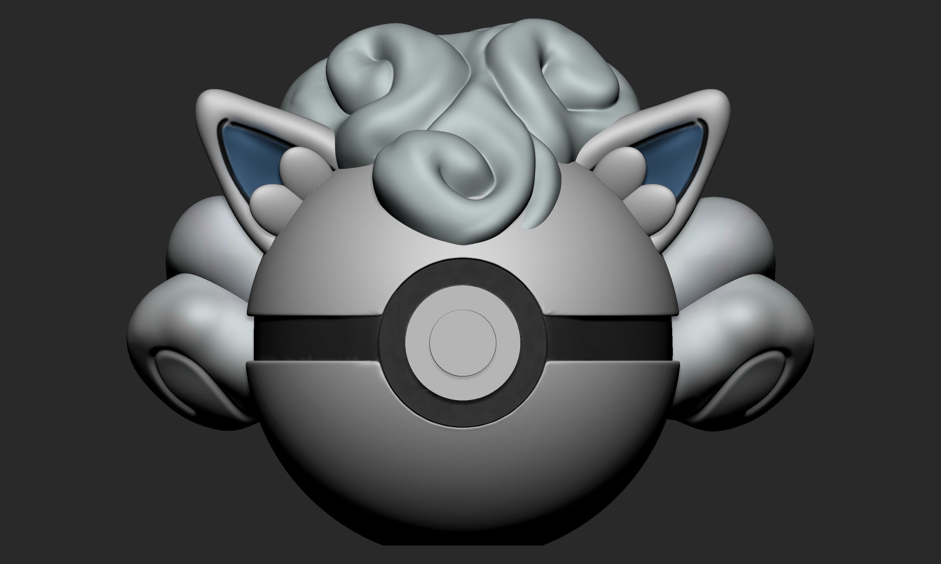 Pokemon Vulpix Ninetales Both Forms Pokeball 3D print model_4