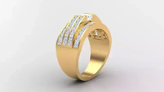 Diamond Man Ring Cad  MR  75