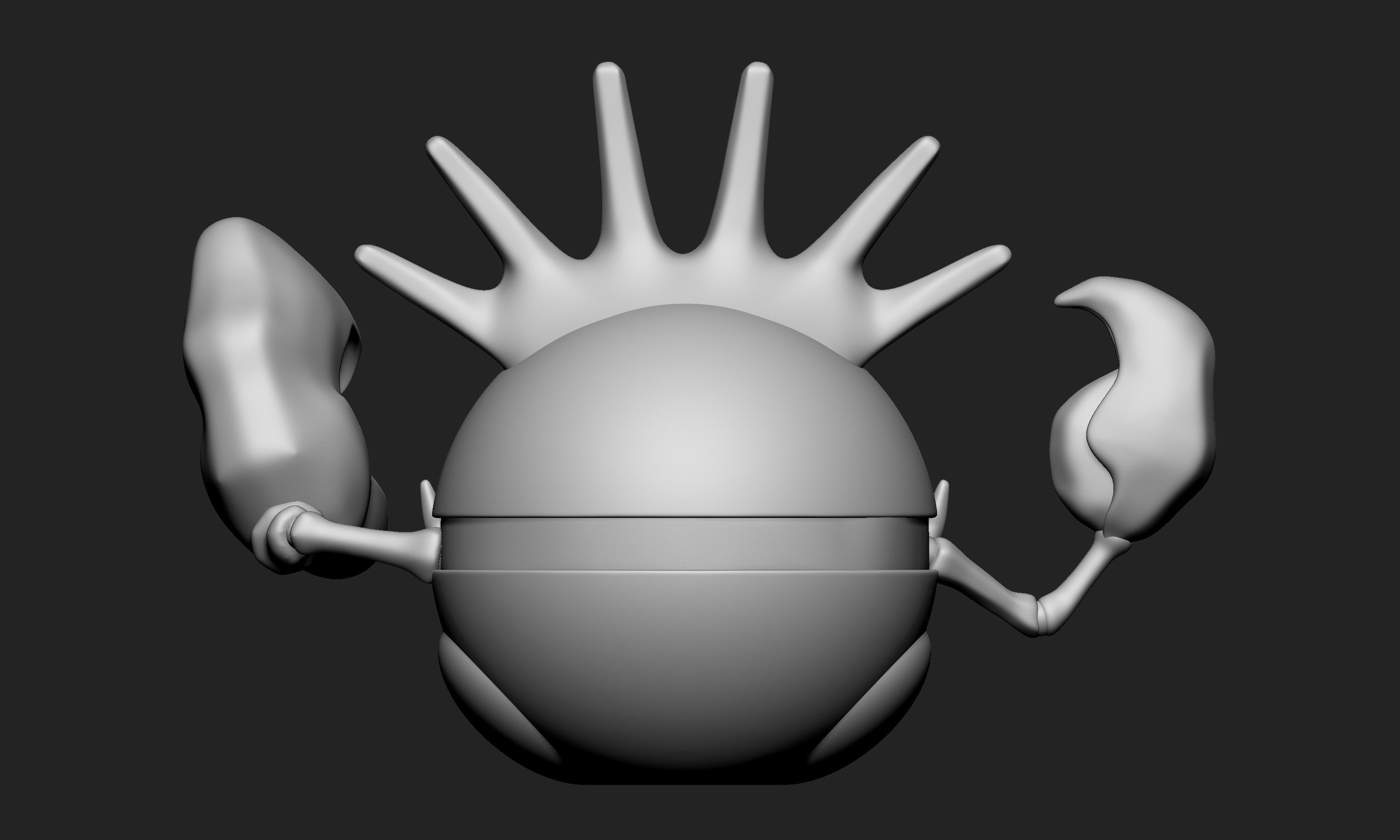 Pokemon Kingler Pokeball  3D print model_6