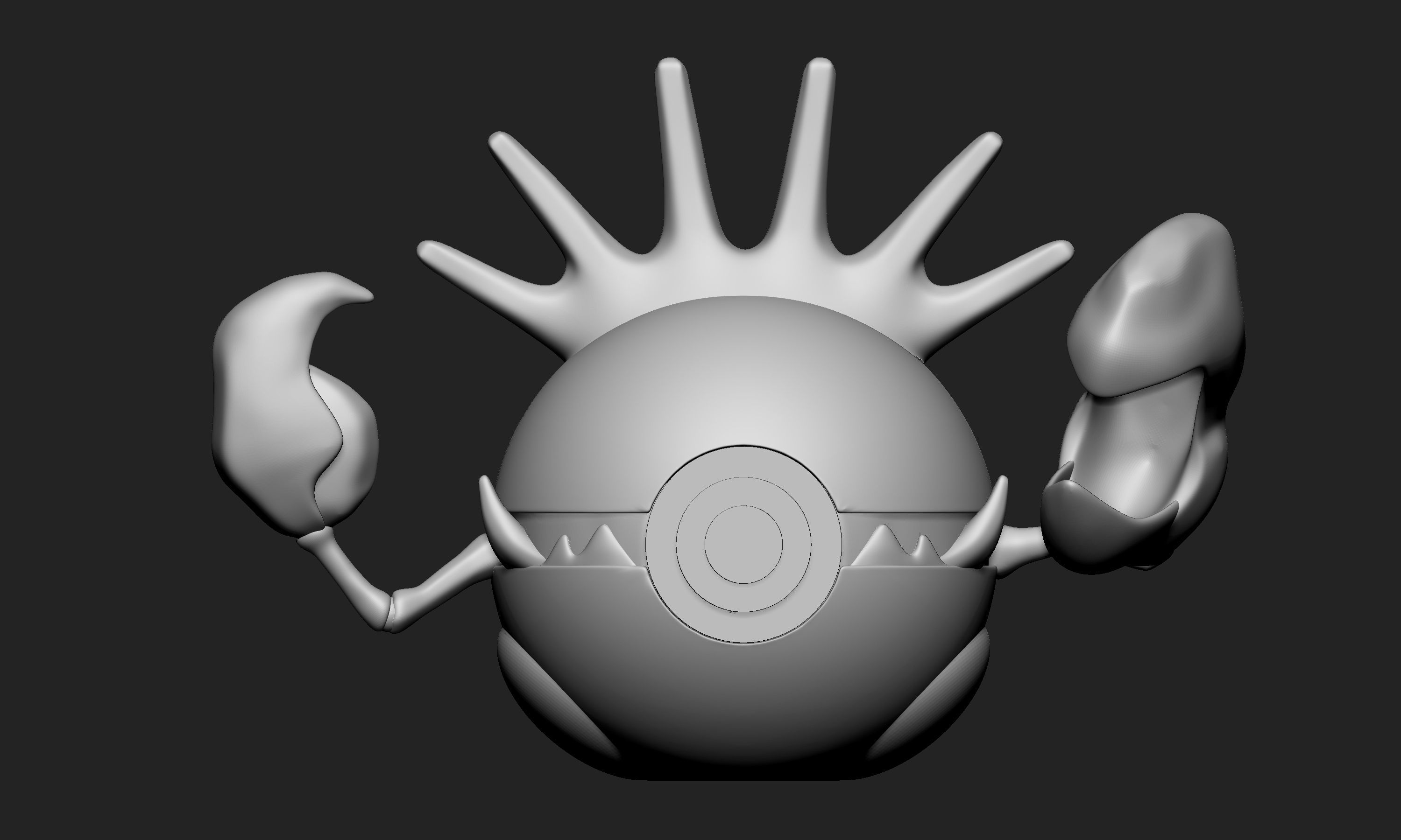 Pokemon Kingler Pokeball  3D print model_2