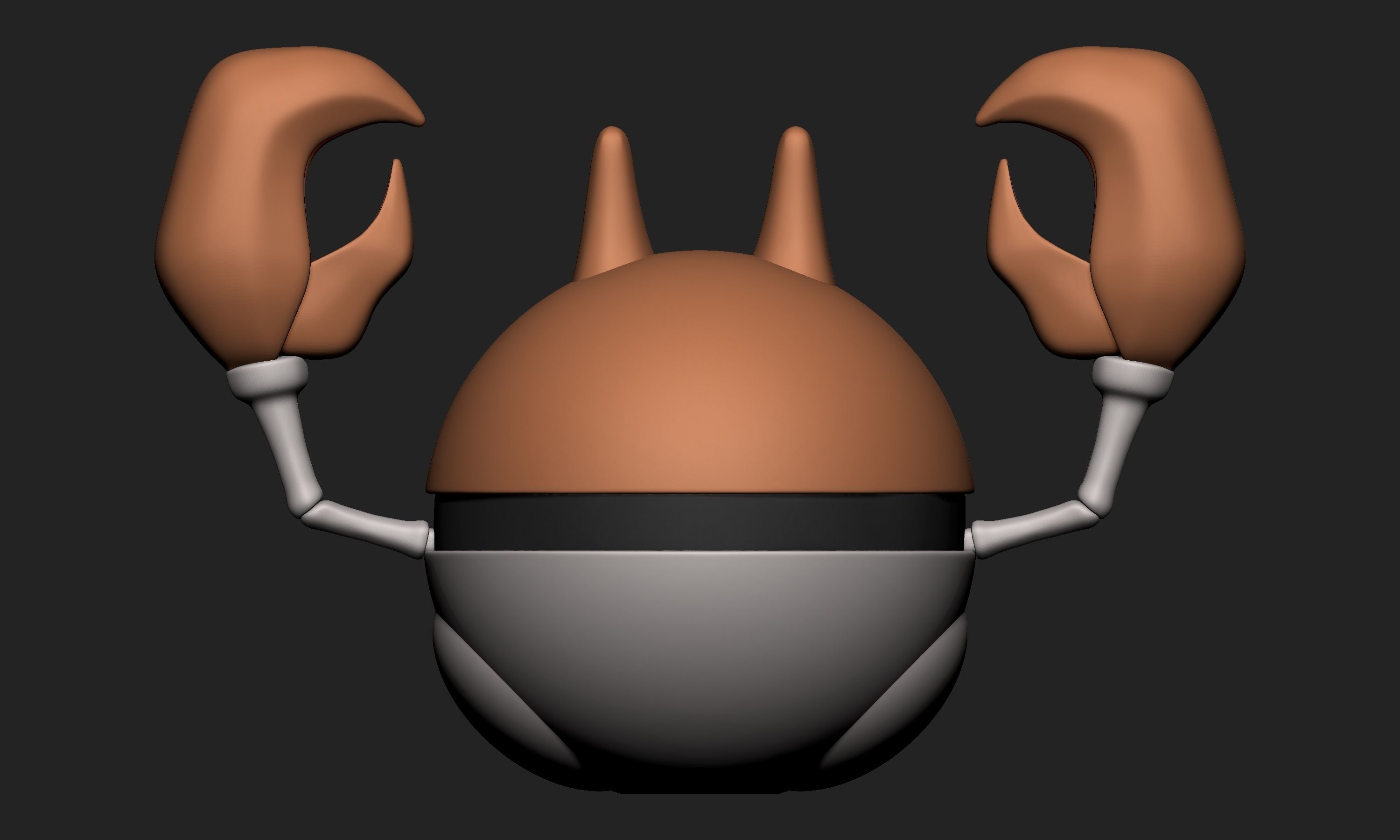 Pokemon Krabby Kingler Pokeball 3D print model_8