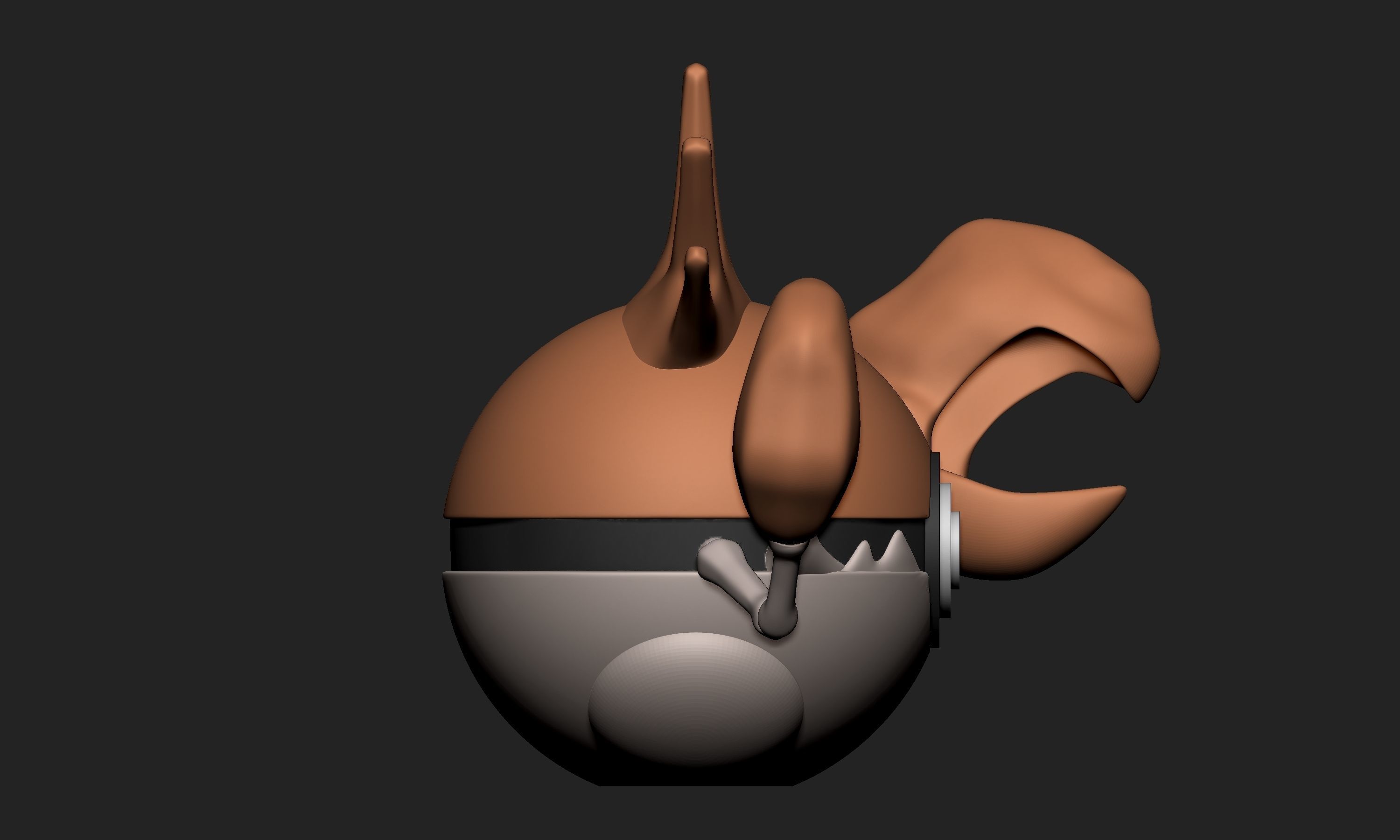 Pokemon Krabby Kingler Pokeball 3D print model_7