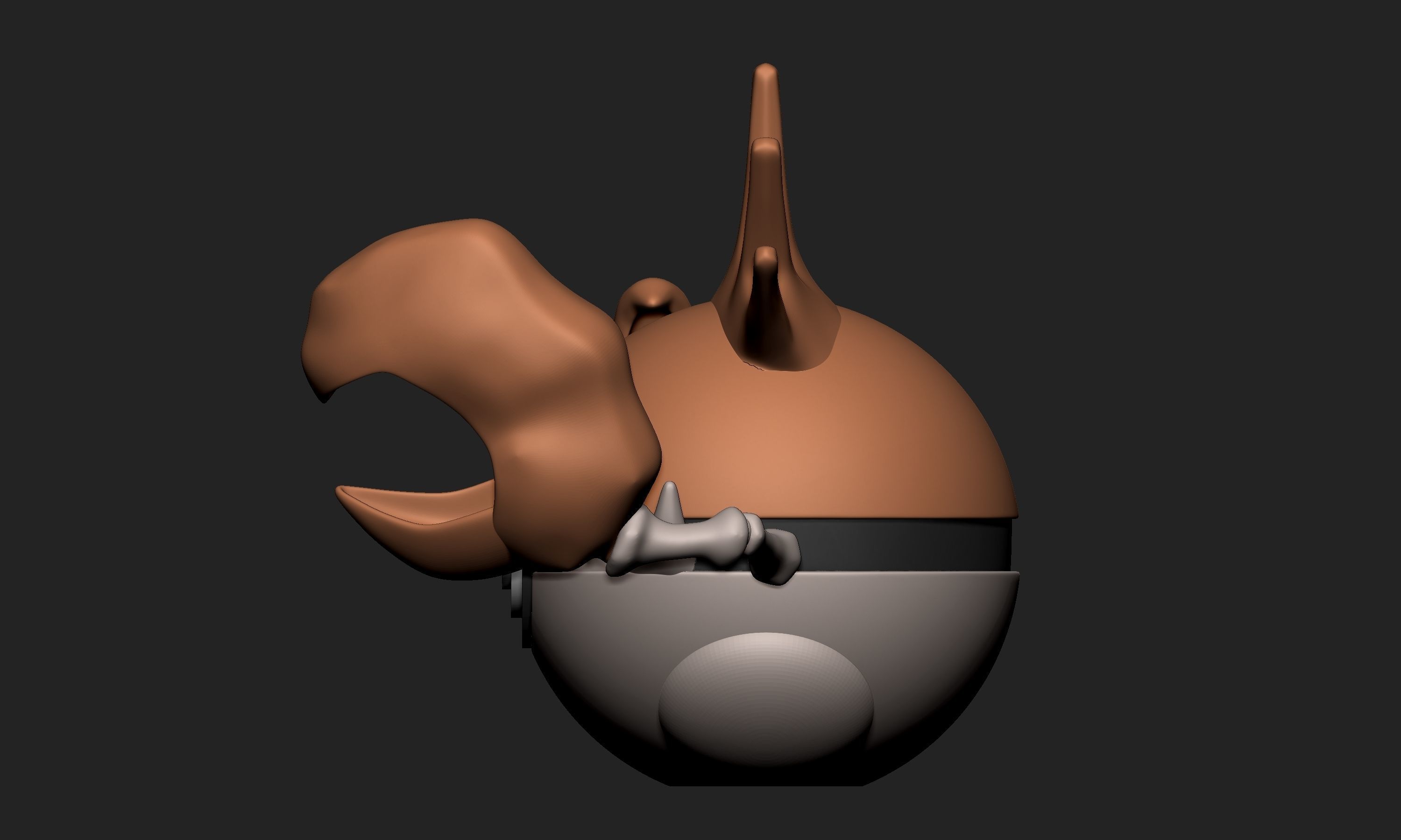 Pokemon Krabby Kingler Pokeball 3D print model_3