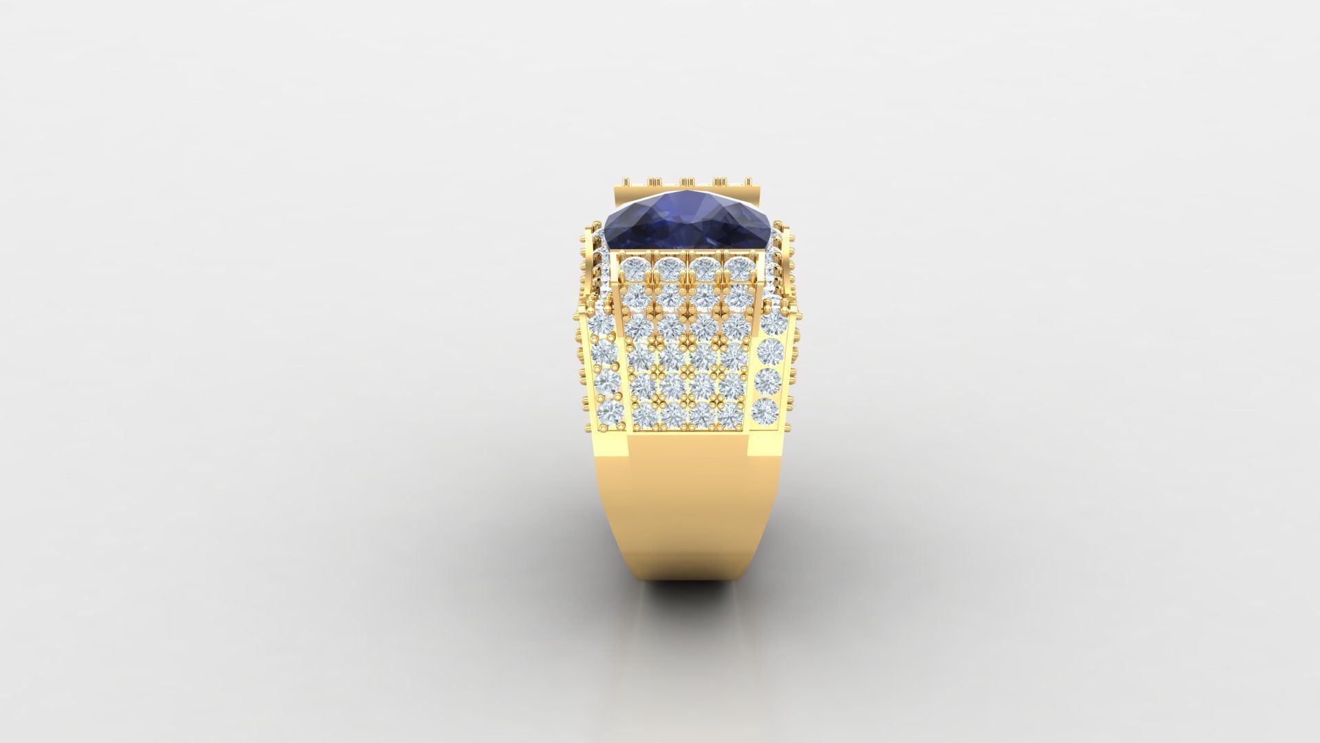Diamond Man Ring Cad  MR  7 3D print model_3
