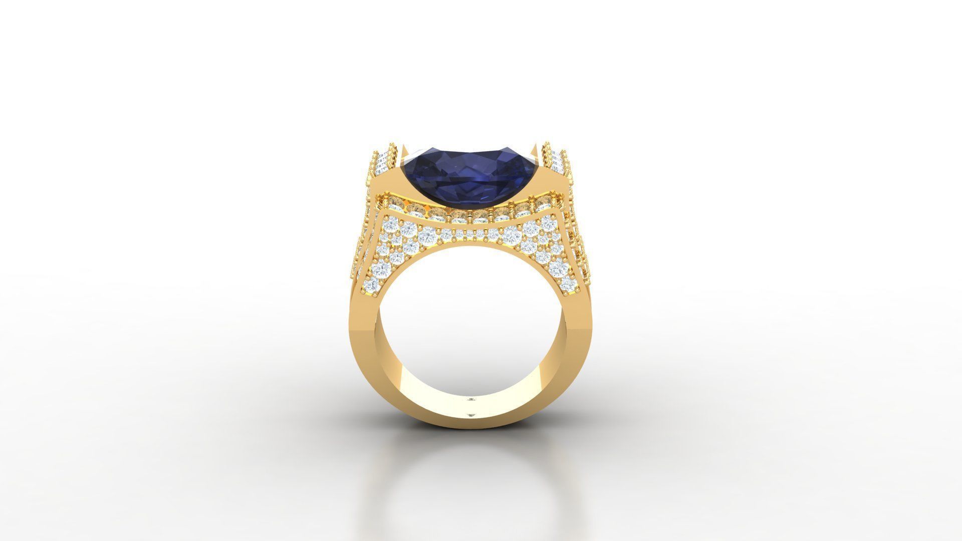 Diamond Man Ring Cad  MR  7 3D print model_2