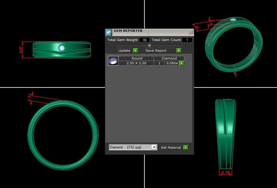 Diamond Man Ring Cad MR 68 3D print model_6