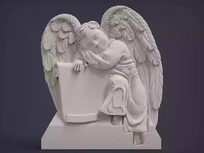 Baby Angel Bas-Relief